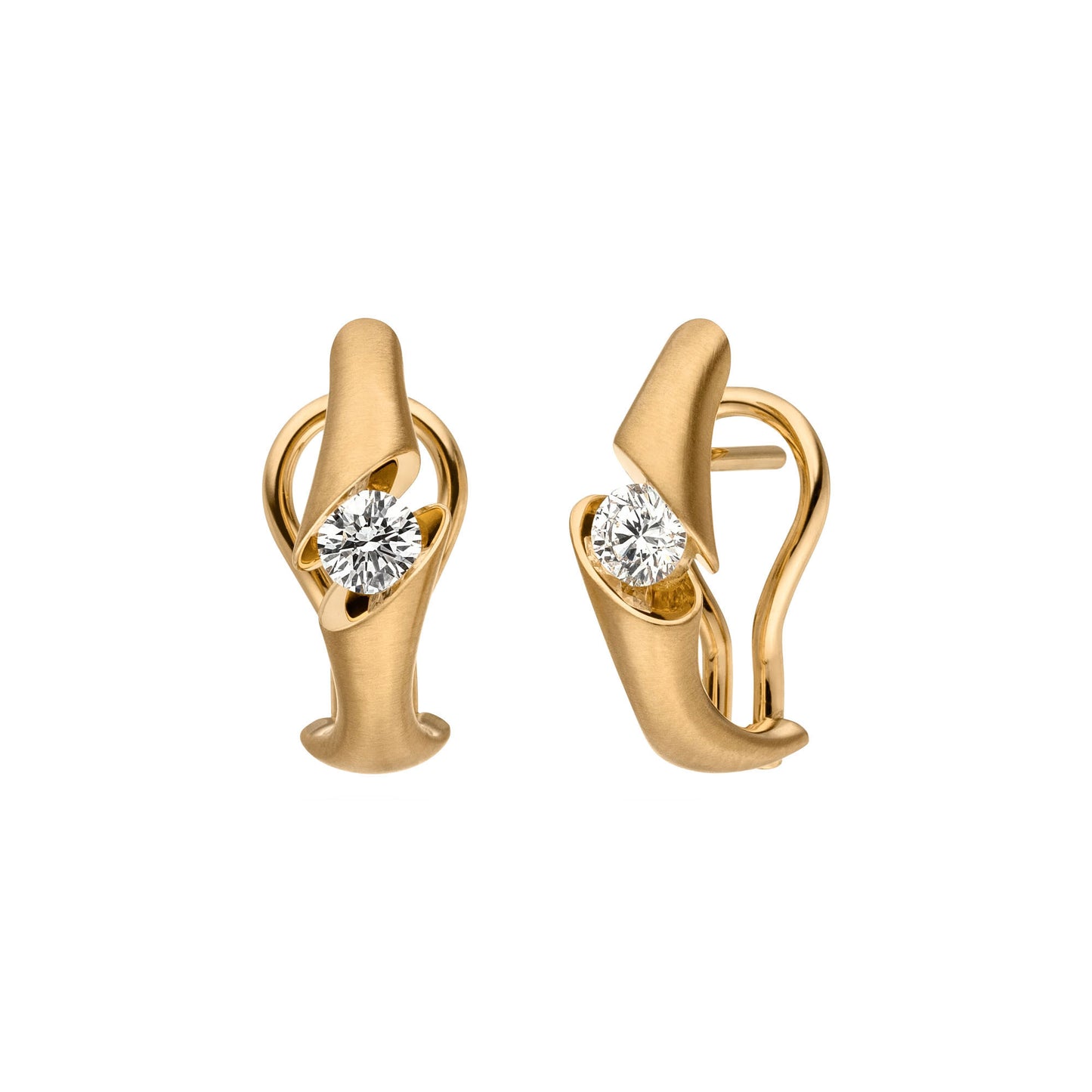 CALLA Ohrschmuck, Gelbgold • Diamant von Schaffrath (117_CALOC_50_GW)