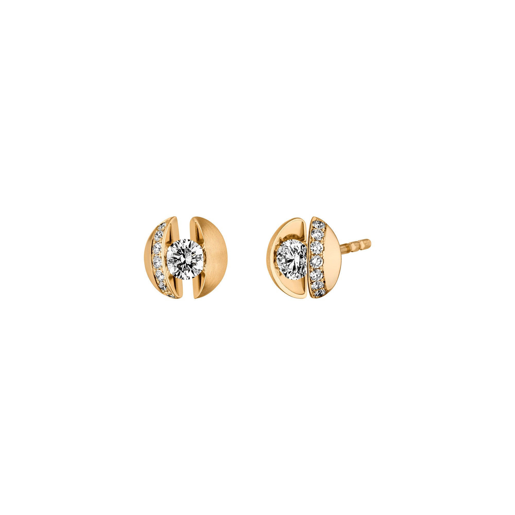 Schaffrath CALLA Ohrstecker - 117_CALLY_28_GW (GW) aus Gelbgold mit Diamant