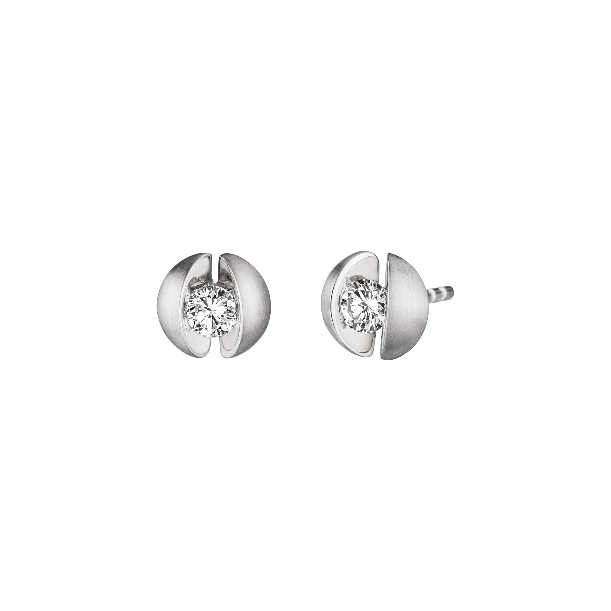 Schaffrath CALLA Ohrstecker - 217_CALL2_36_WW (WW) aus Weißgold mit Diamant