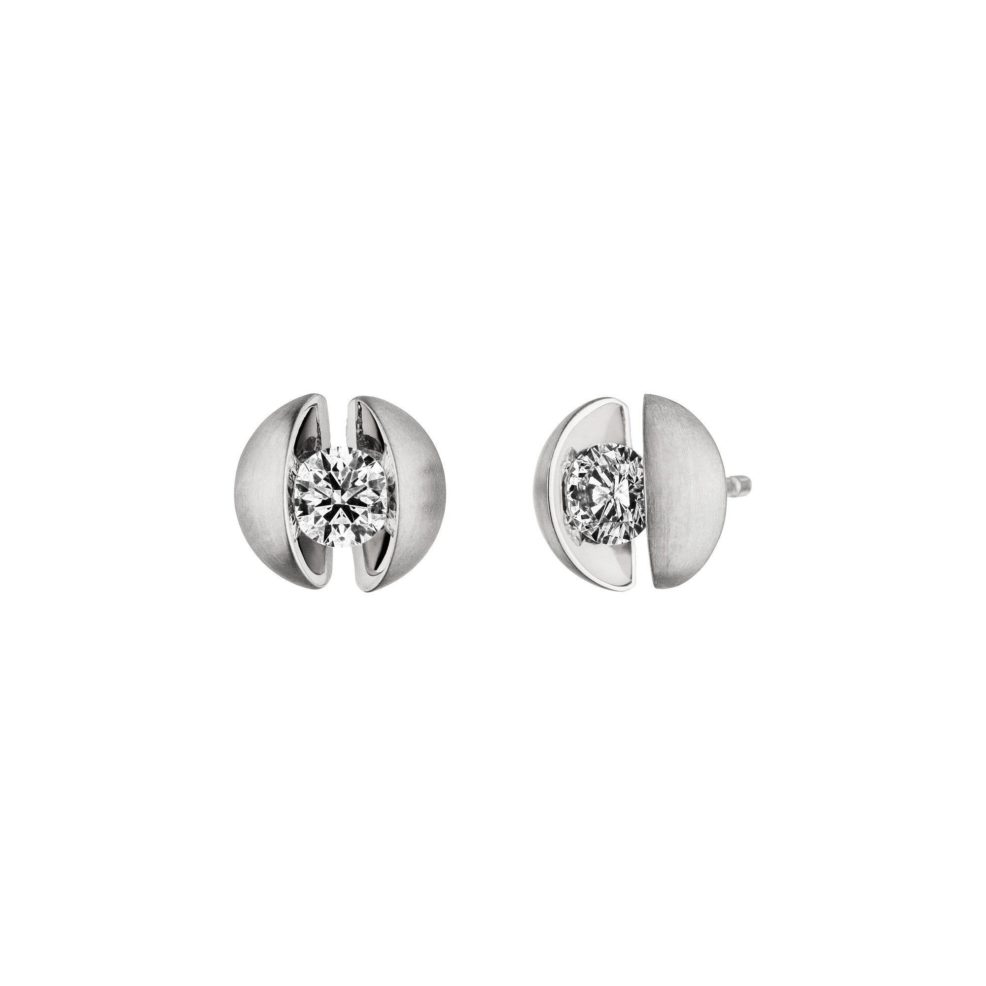 Schaffrath CALLA Ohrstecker - 217_CALL2_60_WW (WW) aus Weißgold mit Diamant