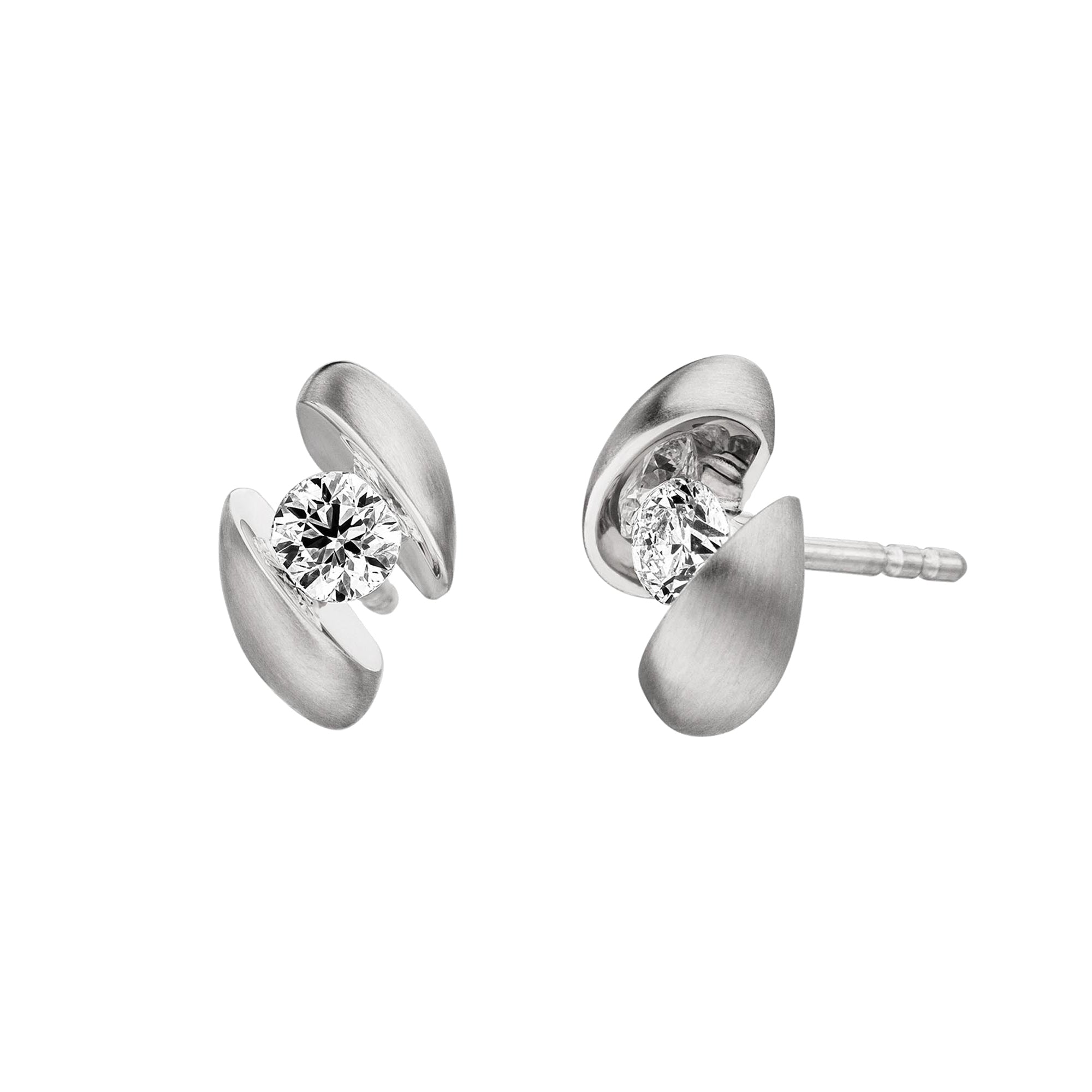 Schaffrath CALLA Ohrstecker - 217_CALLA_28_WW (WW) aus Weißgold mit Diamant
