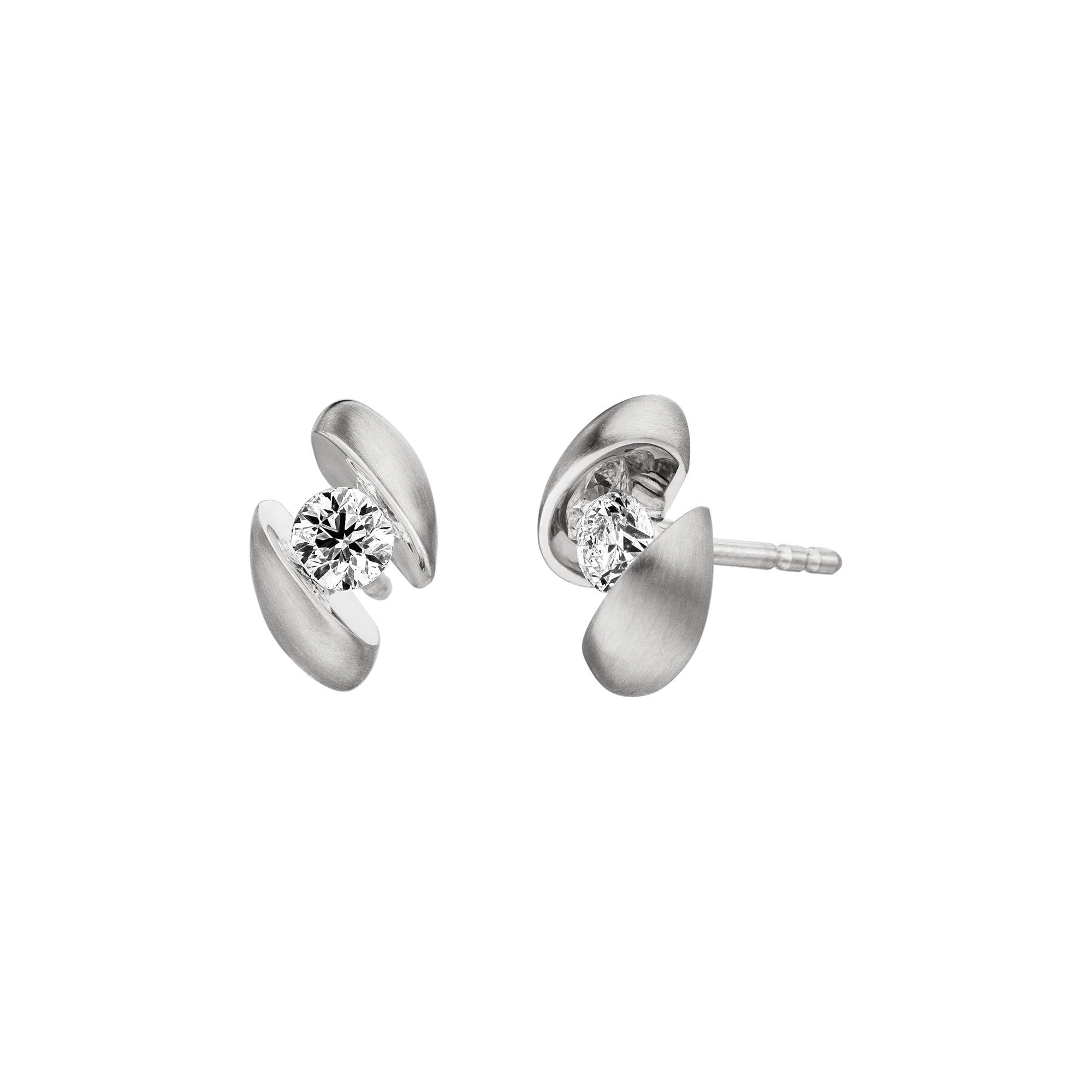 Schaffrath CALLA Ohrstecker - 217_CALLA_46_WW (WW) aus Weißgold mit Diamant
