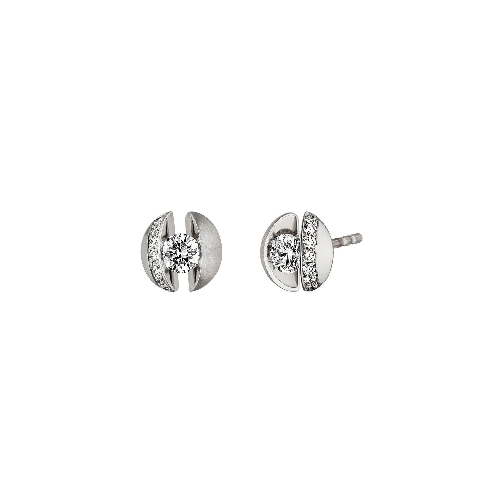 Schaffrath CALLA Ohrstecker - 217_CALLY_28_WW (WW) aus Weißgold mit Diamant