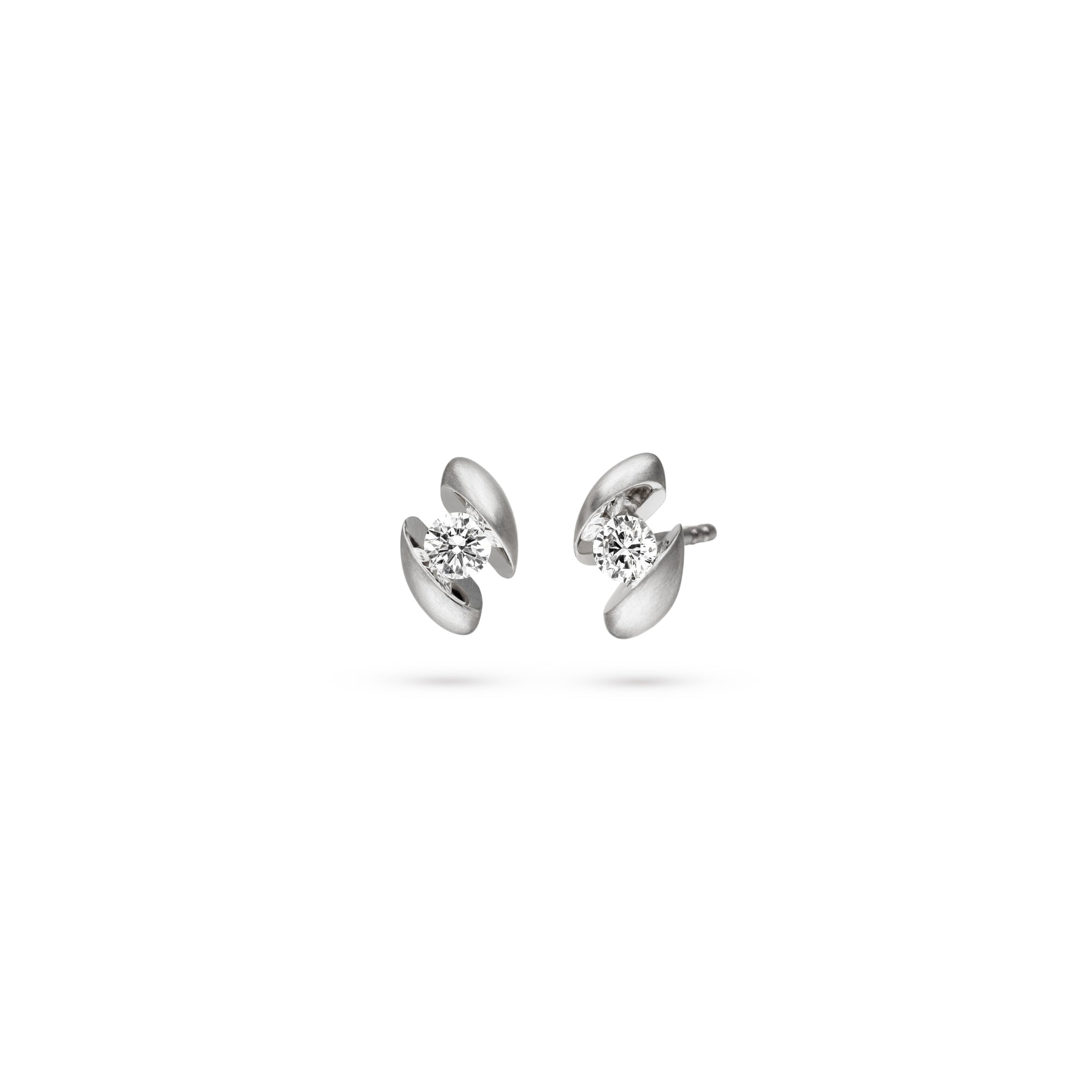 Schaffrath CALLA Ohrstecker - 217_CALLA_20_WW (WW) aus Weißgold mit Diamant