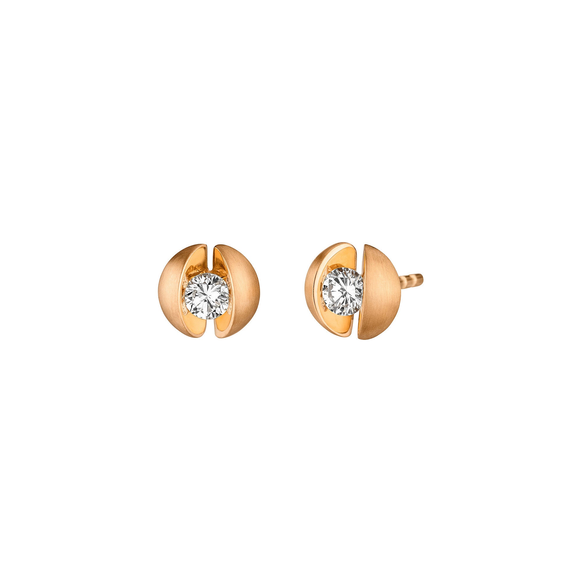 Schaffrath CALLA Ohrstecker - 757_CALL2_28_RW (RW) aus Roségold mit Diamant