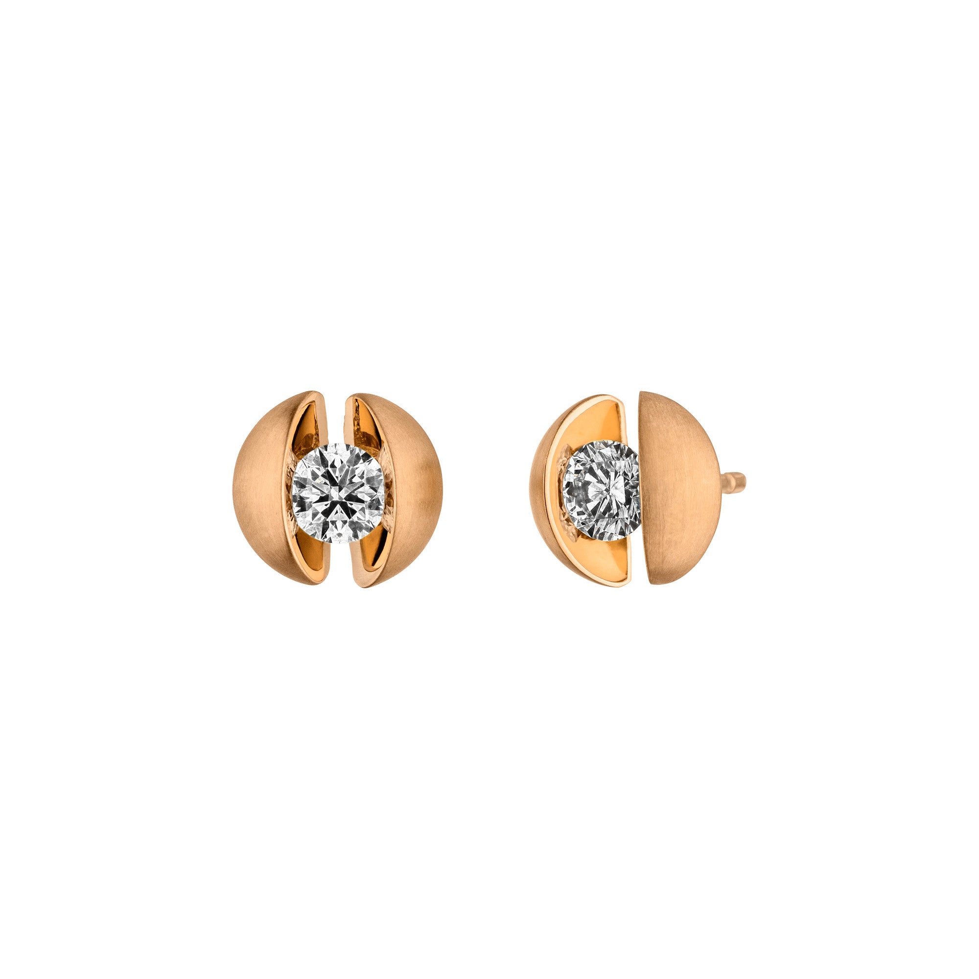 Schaffrath CALLA Ohrstecker - 757_CALL2_60_RW (RW) aus Roségold mit Diamant