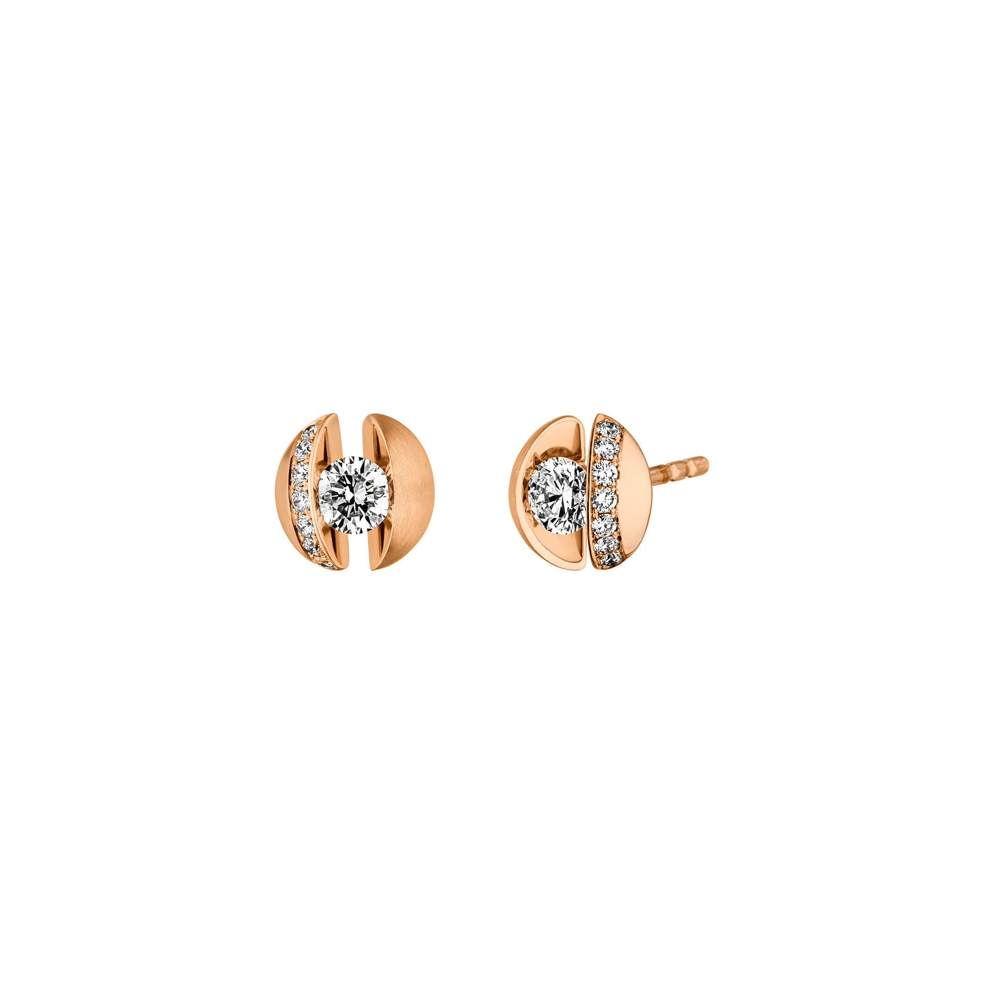 Schaffrath CALLA Ohrstecker - 757_CALLY_28_RW (RW) aus Roségold mit Diamant