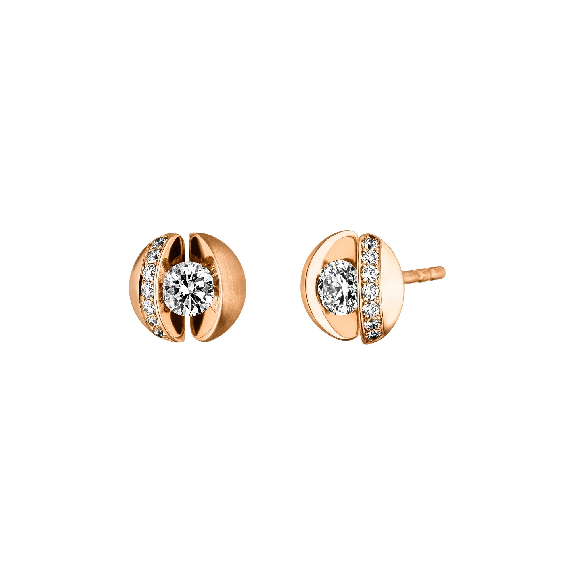 Schaffrath CALLA Ohrstecker - 757_CALLY_46_RW (RW) aus Roségold mit Diamant