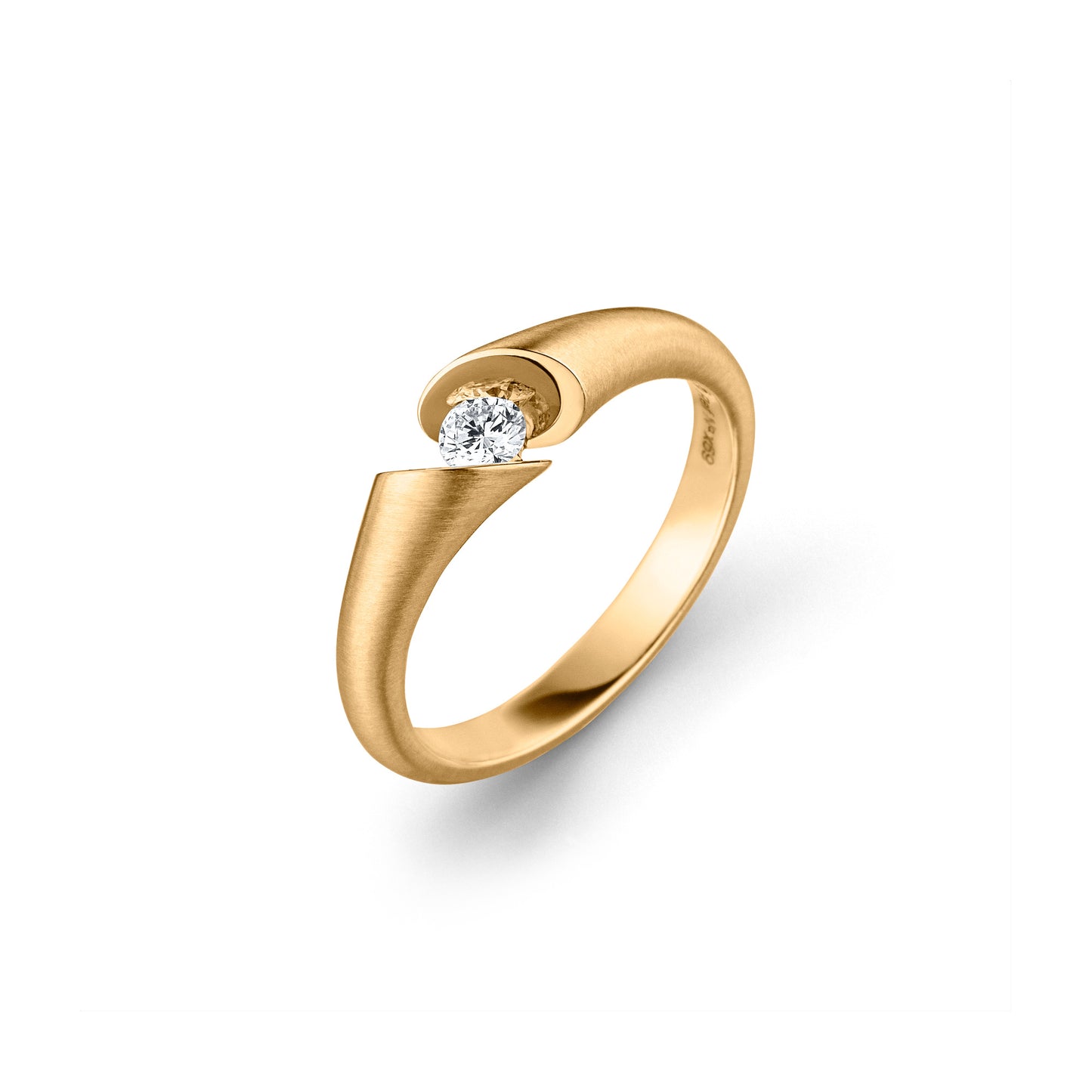CALLA Solitaire, Gelbgold • Diamant von Schaffrath (118_CALLA_15_GW)