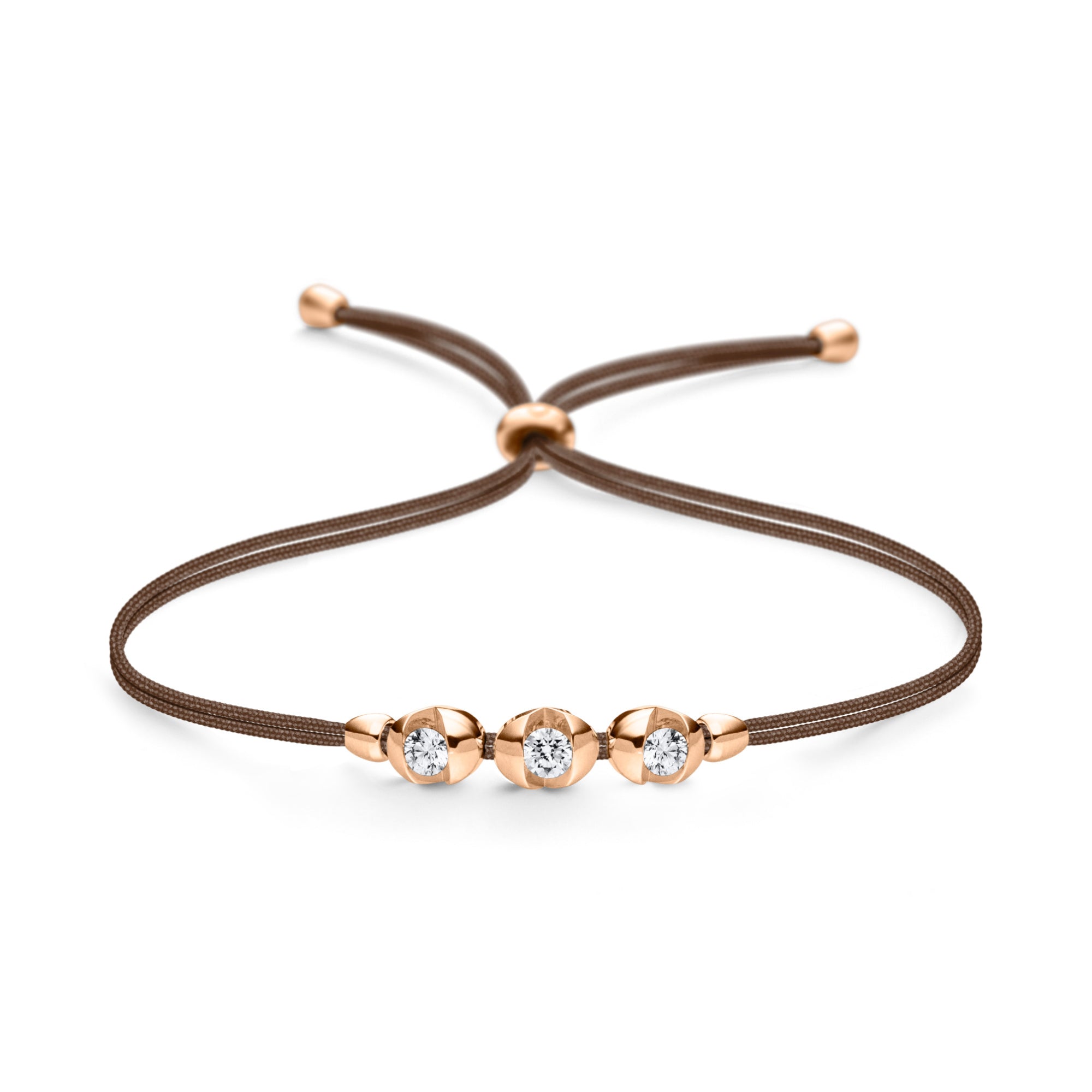 Schaffrath COLORTAIRE Armband - CTR32_B_008_BR_2_01_CHOCOLATE_RW (RW) aus Roségold mit Diamant