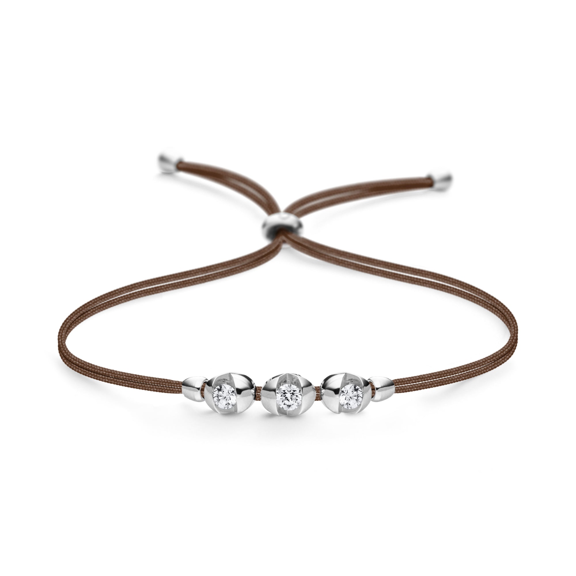Schaffrath COLORTAIRE Armband - CTR32_B_008_BR_2_01_CHOCOLATE_WW (WW) aus Weißgold mit Diamant