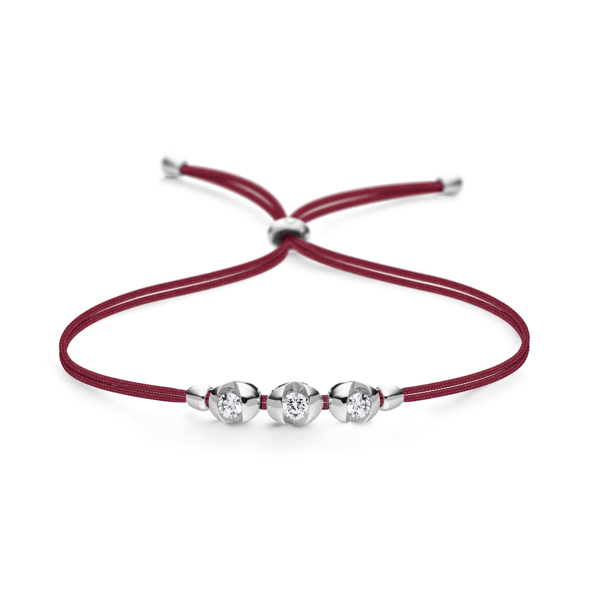 Schaffrath COLORTAIRE Armband - CTR32_B_008_BR_2_03_DARKBURGUNDY_WW (WW) aus Weißgold mit Diamant