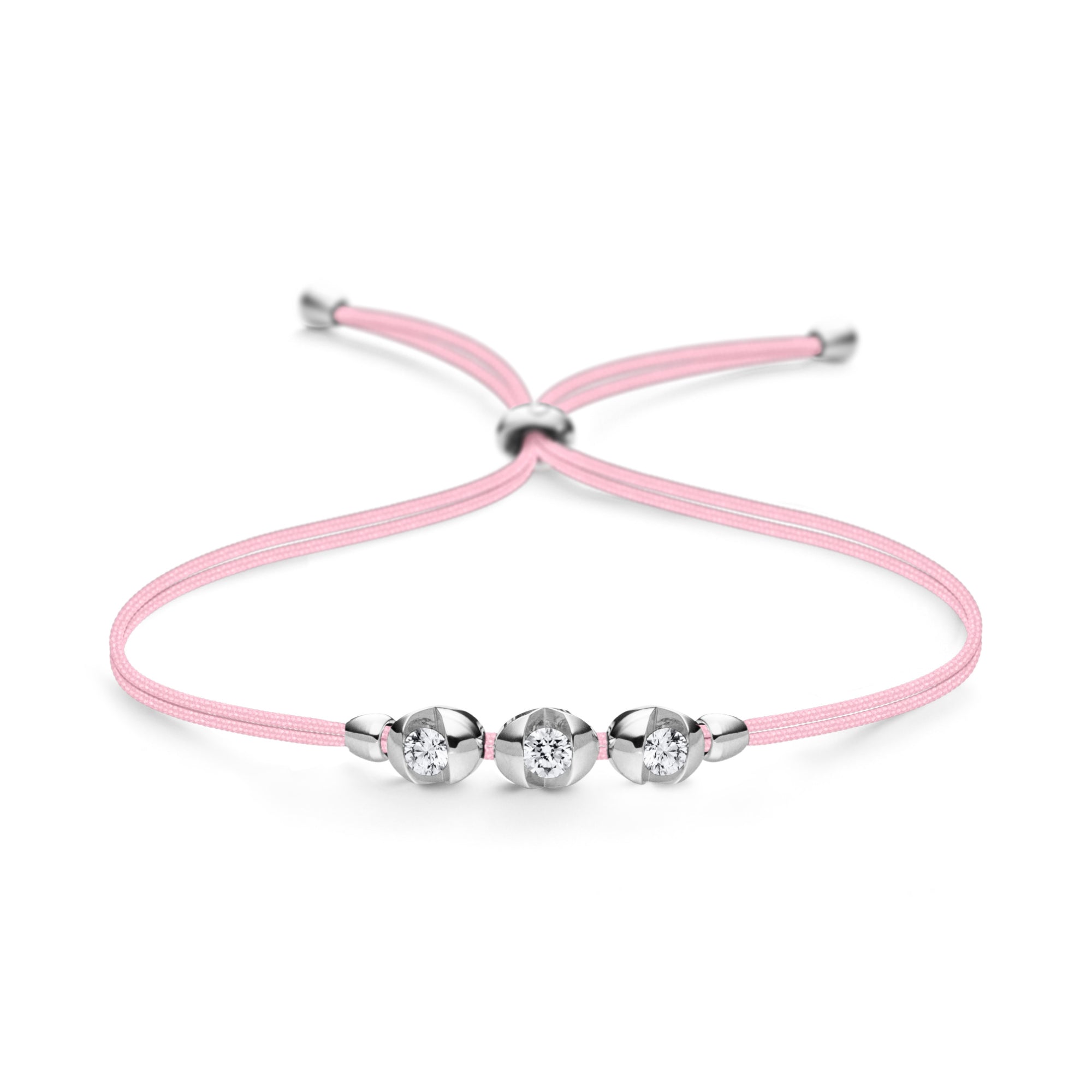 Schaffrath COLORTAIRE Armband - CTR32_B_008_BR_2_10_CANDYPINK_WW (WW) aus Weißgold mit Diamant