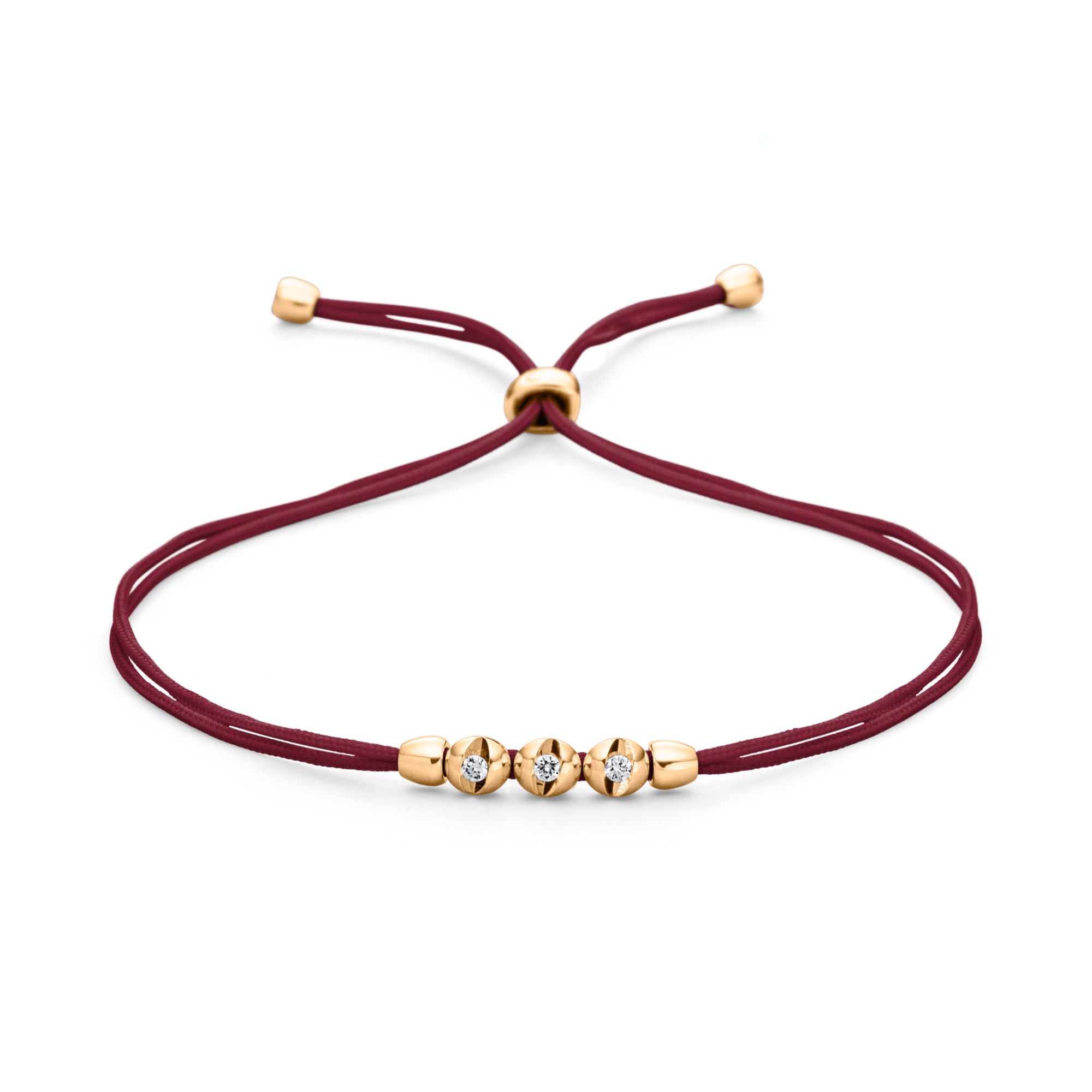 Schaffrath COLORTAIRE Armband - CTR32_B_0015_BR_2_03_DARKBURGUNDY_YW (YW) aus Gelbgold mit Diamant