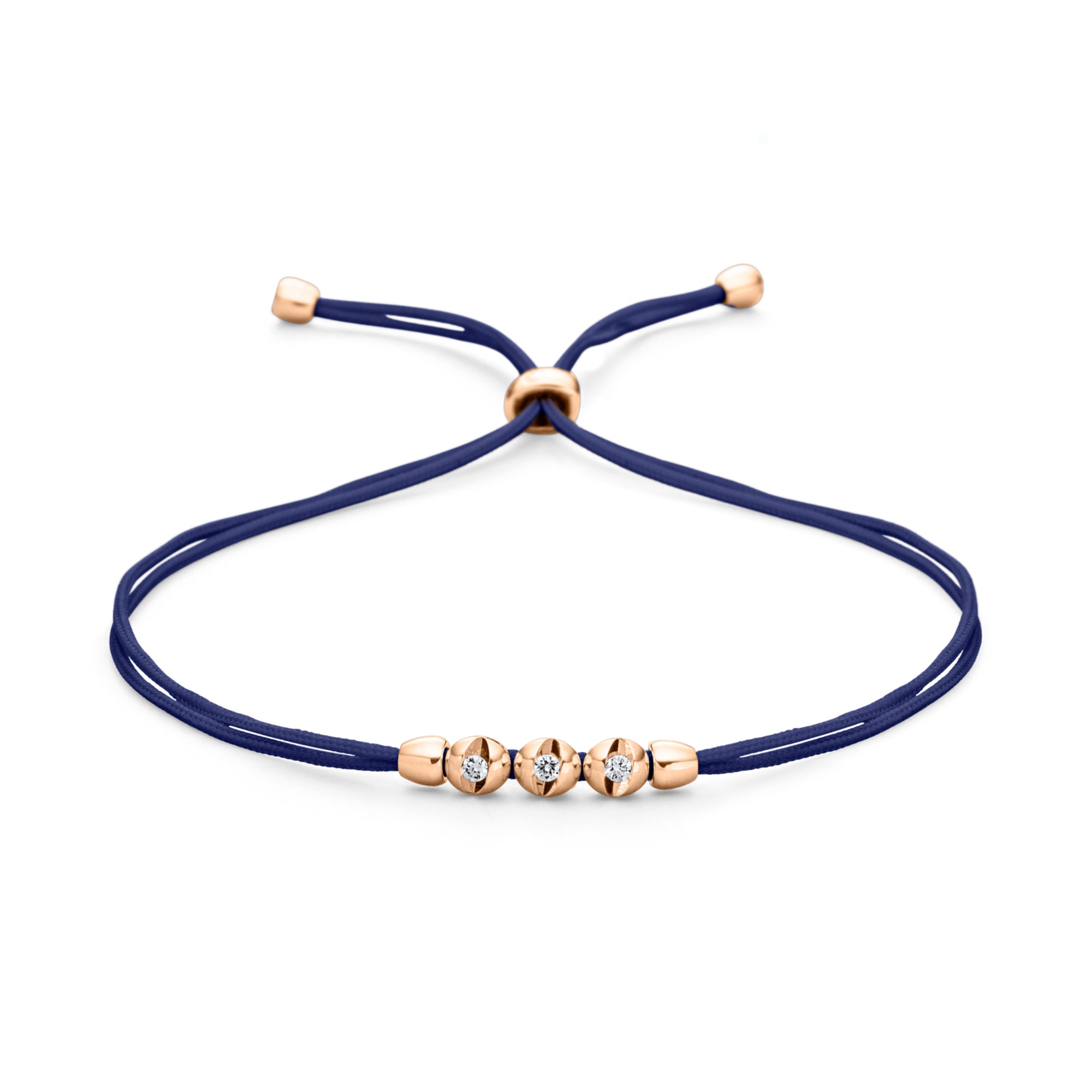 Schaffrath COLORTAIRE Armband - CTR32_B_0015_BR_2_05_NAVY_RW (RW) aus Roségold mit Diamant