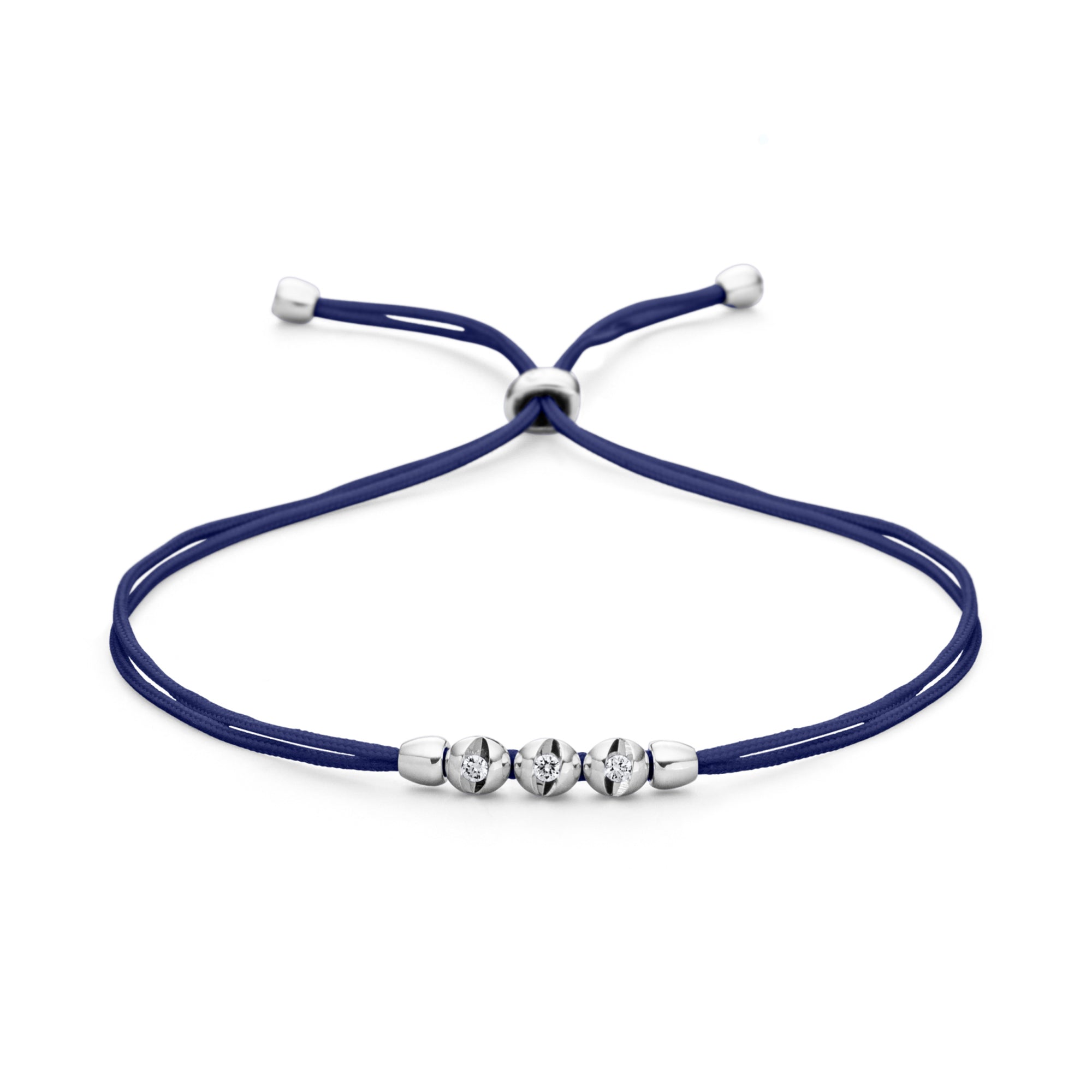 Schaffrath COLORTAIRE Armband - CTR32_B_0015_BR_2_05_NAVY_WW (WW) aus Weißgold mit Diamant