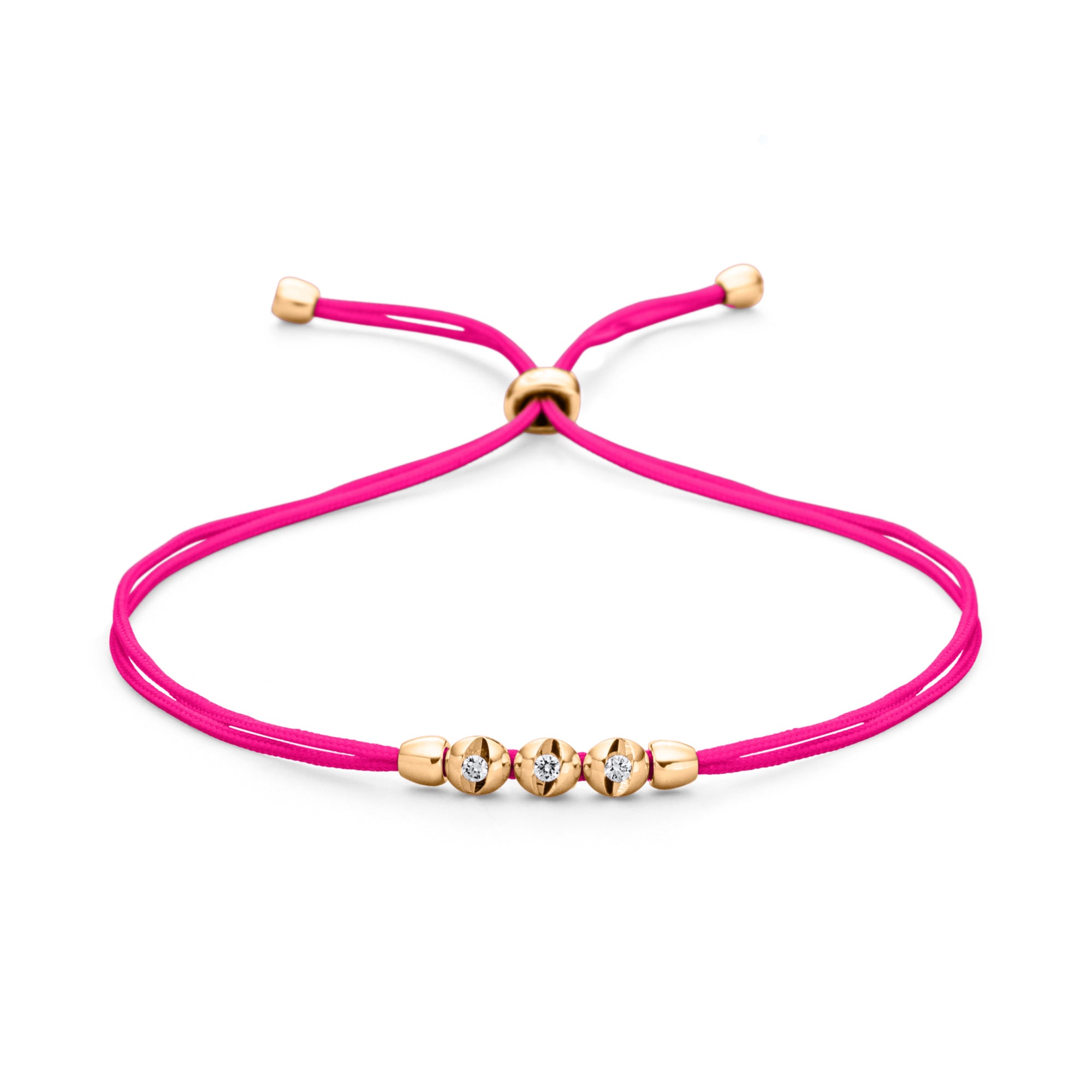 Schaffrath COLORTAIRE Armband - CTR32_B_0015_BR_2_09_HOTPINK_YW (YW) aus Gelbgold mit Diamant