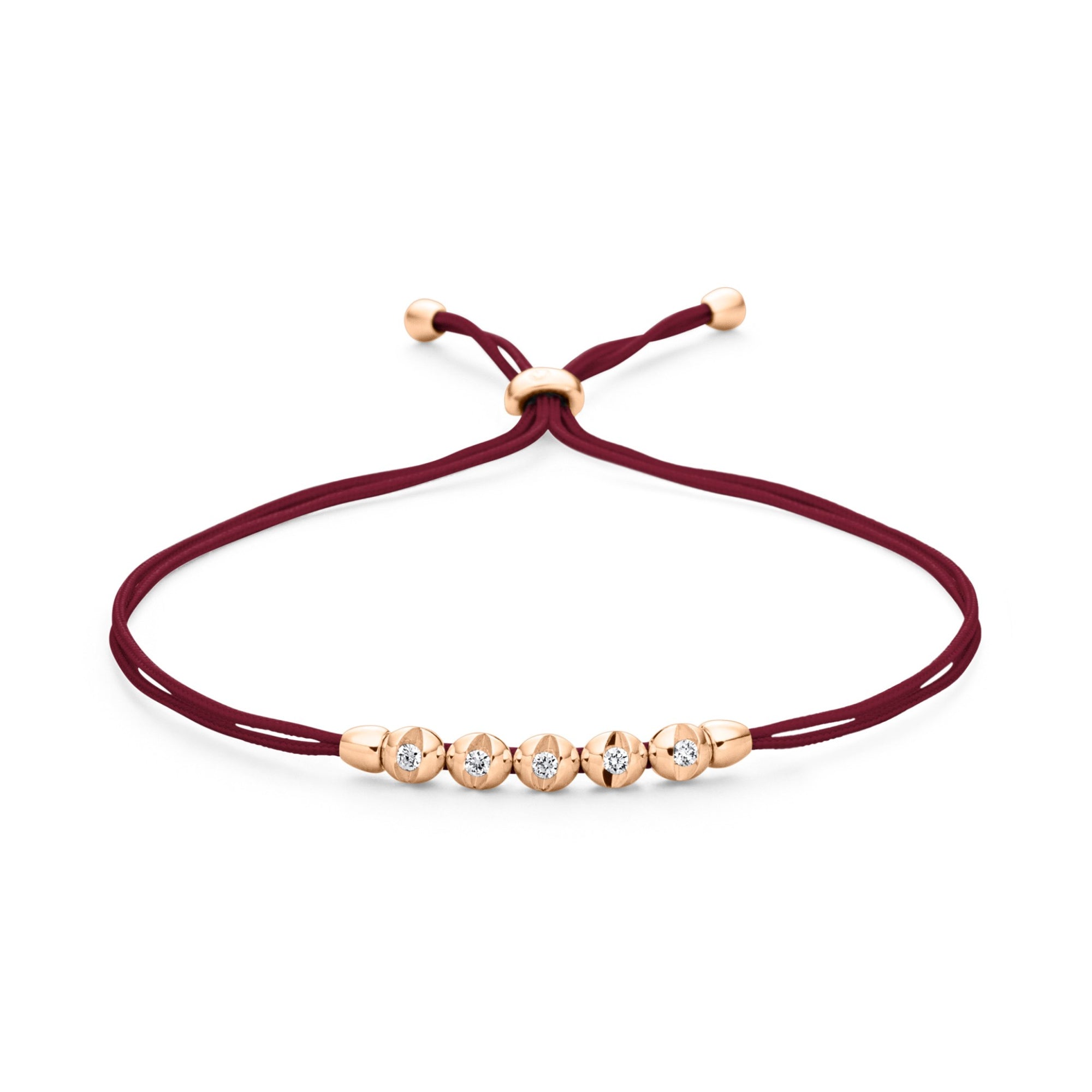 Schaffrath COLORTAIRE Armband - CTR52_B_0015_BR_2_03_DARKBURGUNDY_RW (RW) aus Roségold mit Diamant