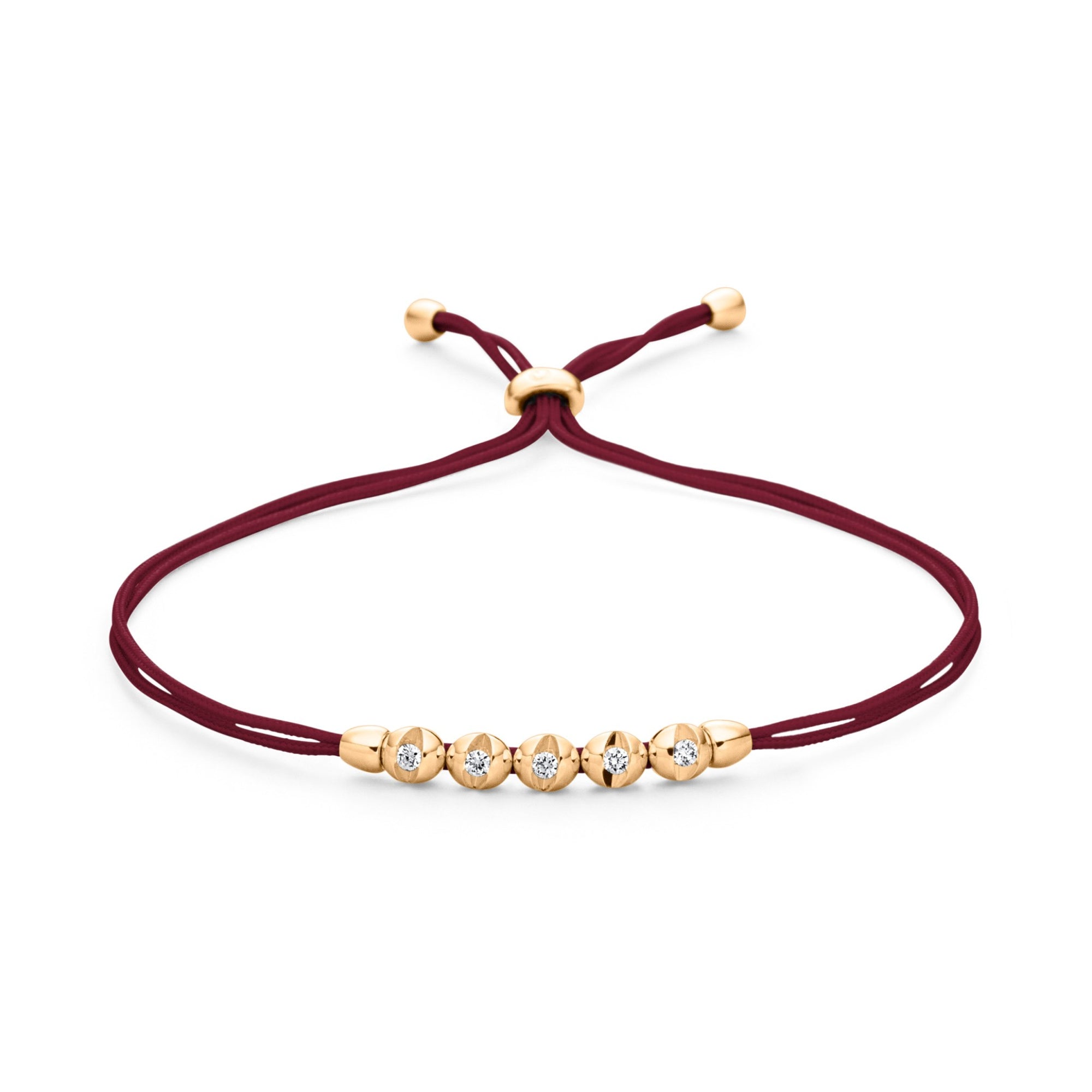 Schaffrath COLORTAIRE Armband - CTR52_B_0015_BR_2_03_DARKBURGUNDY_YW (YW) aus Gelbgold mit Diamant