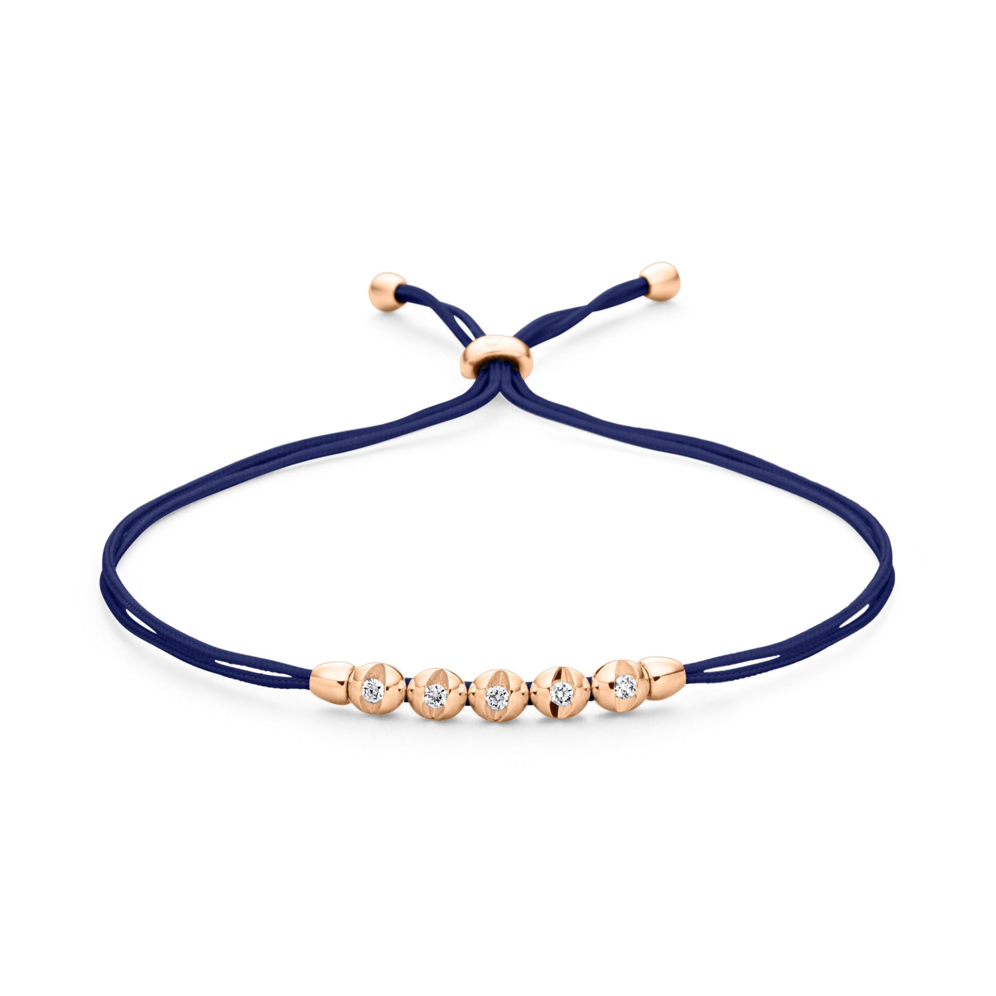 Schaffrath COLORTAIRE Armband - CTR52_B_0015_BR_2_05_NAVY_RW (RW) aus Roségold mit Diamant