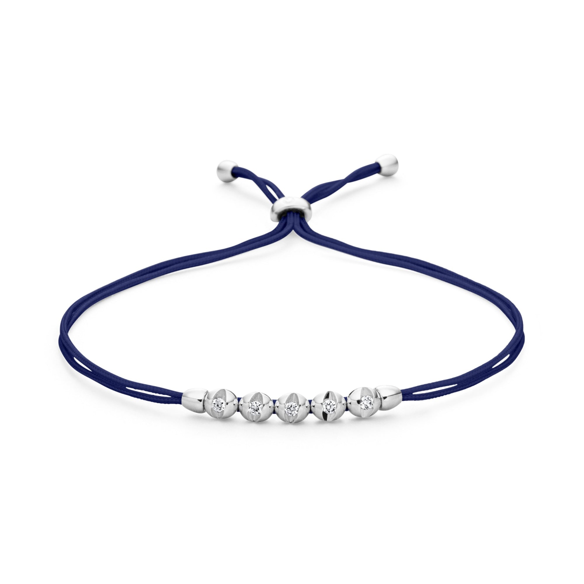 Schaffrath COLORTAIRE Armband - CTR52_B_0015_BR_2_05_NAVY_WW (WW) aus Weißgold mit Diamant