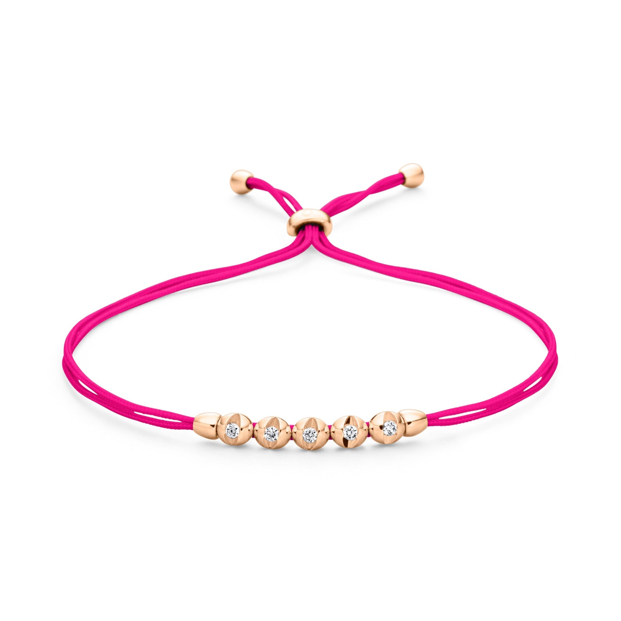 Schaffrath COLORTAIRE Armband - CTR52_B_0015_BR_2_09_HOTPINK_RW (RW) aus Roségold mit Diamant