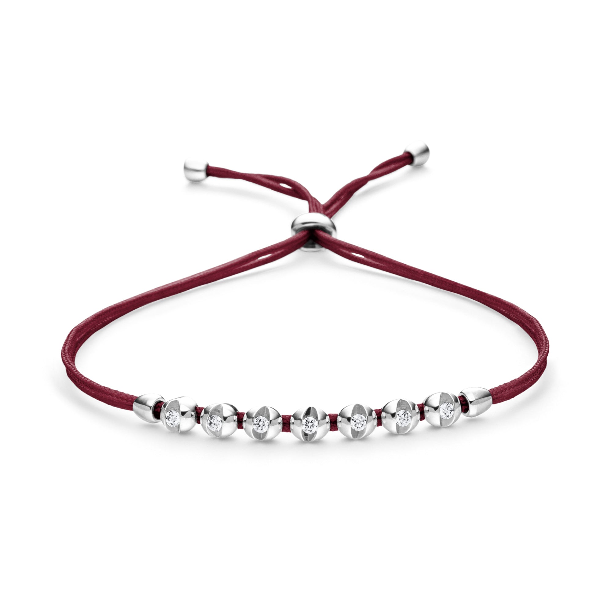 Schaffrath COLORTAIRE Armband - CTR72_B_008_BR_2_03_DARKBURGUNDY_WW (WW) aus Weißgold mit Diamant