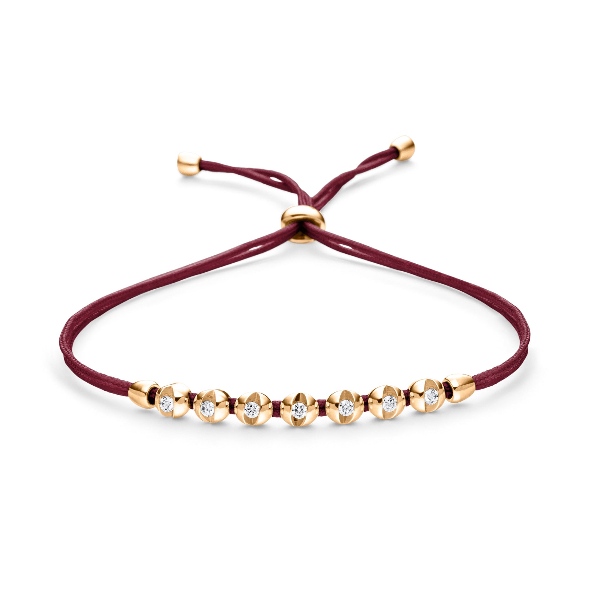 Schaffrath COLORTAIRE Armband - CTR72_B_008_BR_2_03_DARKBURGUNDY_YW (YW) aus Gelbgold mit Diamant