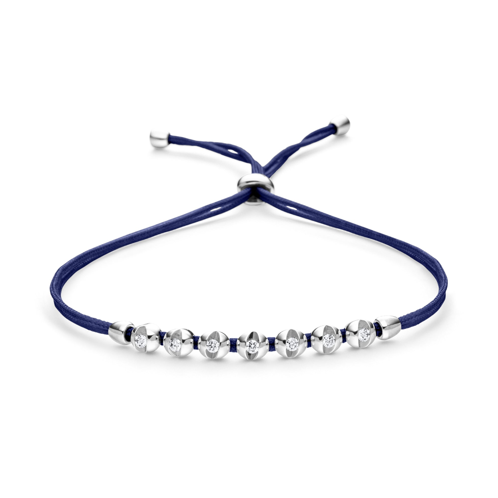 Schaffrath COLORTAIRE Armband - CTR72_B_008_BR_2_05_NAVY_WW (WW) aus Weißgold mit Diamant