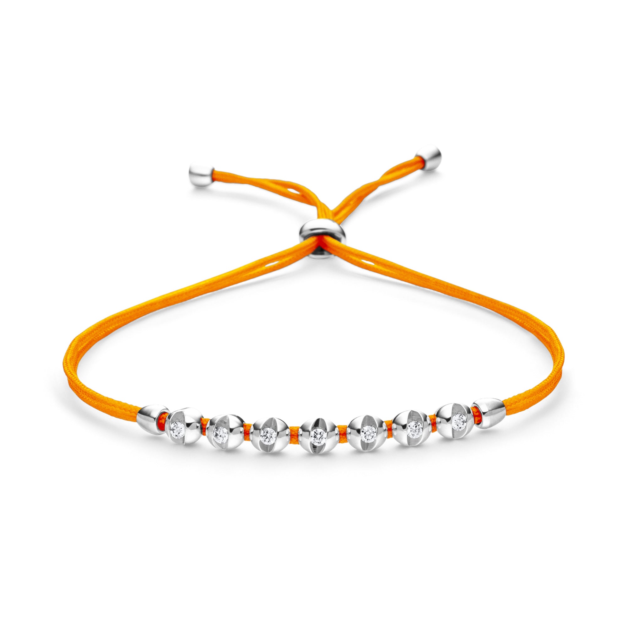 Schaffrath COLORTAIRE Armband - CTR72_B_008_BR_2_08_FLAMEORANGE_WW (WW) aus Weißgold mit Diamant