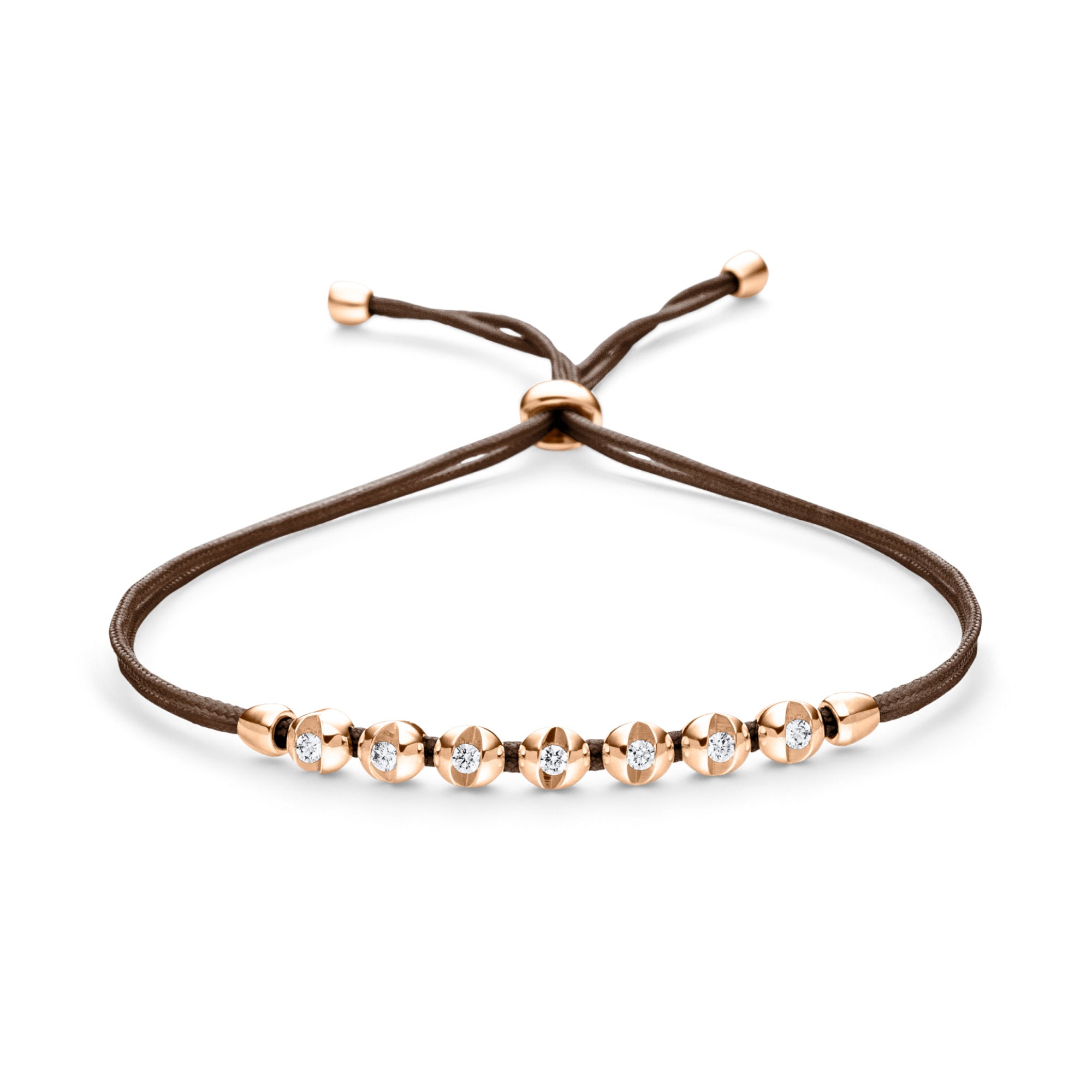 Schaffrath COLORTAIRE Armband - CTR72_B_0015_BR_2_01_CHOCOLATE_RW (RW) aus Roségold mit Diamant