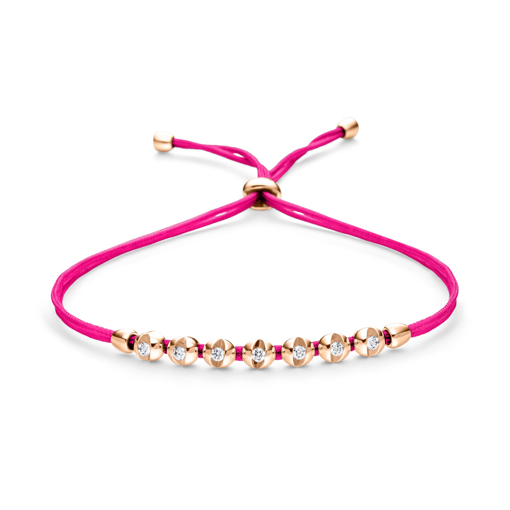 Schaffrath COLORTAIRE Armband - CTR72_B_0015_BR_2_09_HOTPINK_RW (RW) aus Roségold mit Diamant