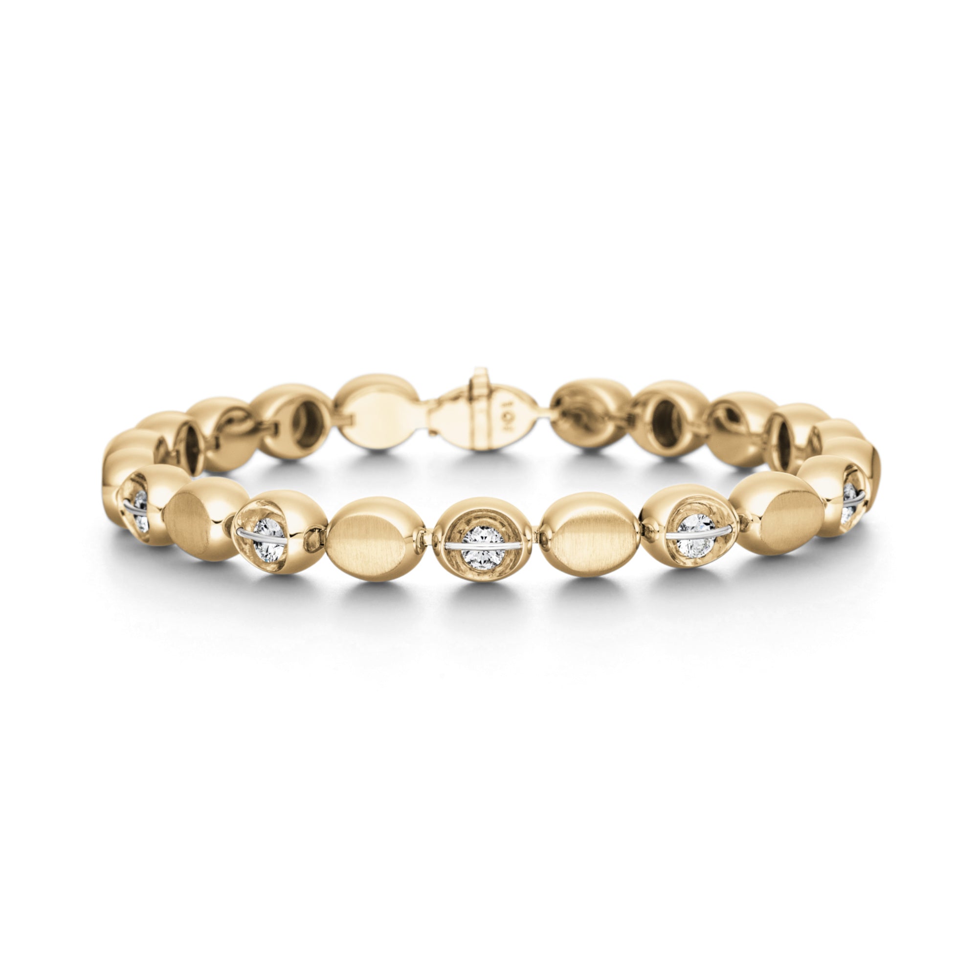 Schaffrath LIBERTÉ Armband - 111_L1061_140_GW (GW) aus Gelbgold, Platin mit Diamant