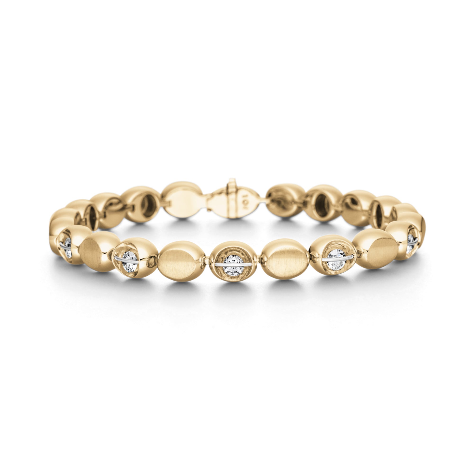 Schaffrath LIBERTÉ Armband - 111_L1061_290_GW (GW) aus Gelbgold, Platin mit Diamant