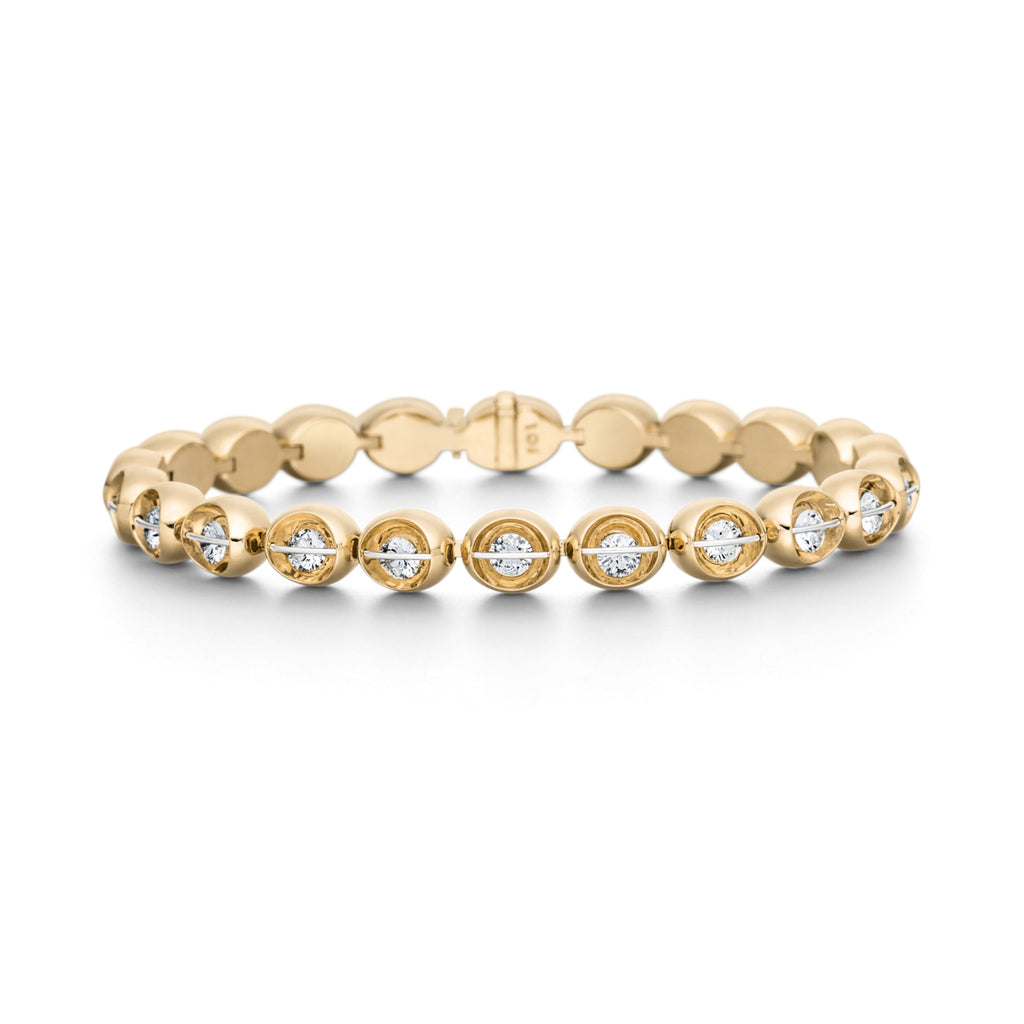 Schaffrath LIBERTÉ Armband - 111_L1061_560_GW (GW) aus Gelbgold, Platin mit Diamant