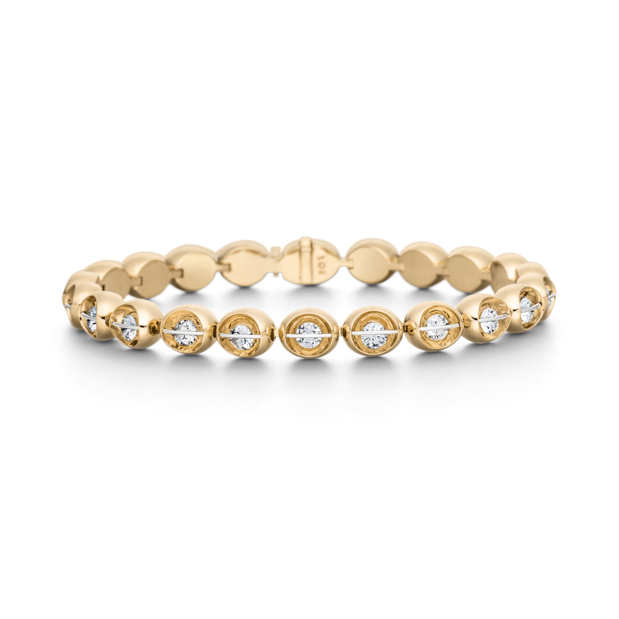 Schaffrath LIBERTÉ Armband - 111_L1061_560_GW (GW) aus Gelbgold, Platin mit Diamant