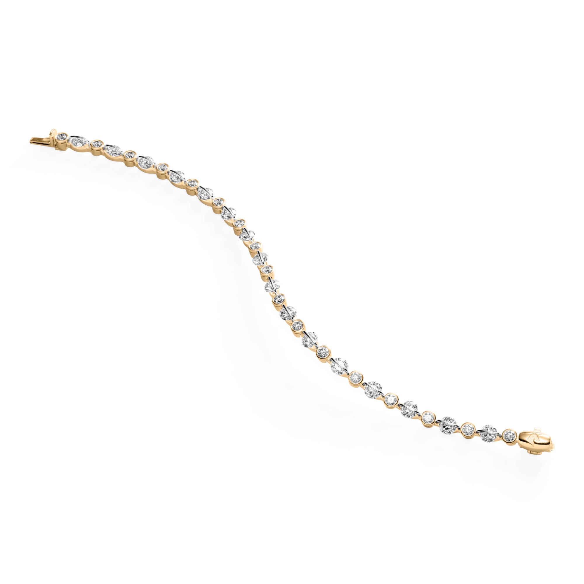 Schaffrath LIBERTÉ Armband - 111_L1081_370_GW (GW) aus Gelbgold, Platin mit Diamant