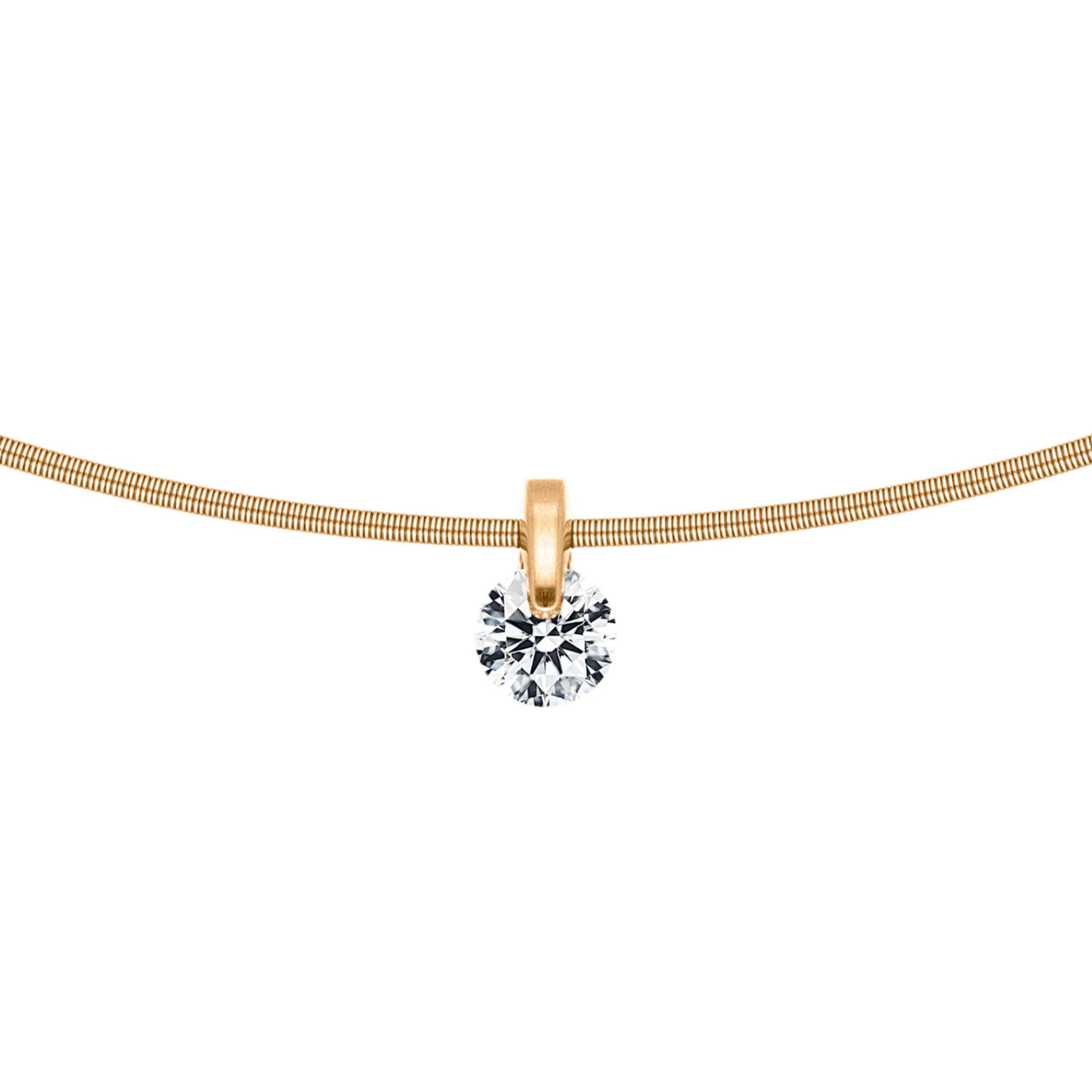 Schaffrath LIBERTÉ Collier - 114_L2N2N_050_GW (GW) aus Gelbgold, Platin mit Diamant