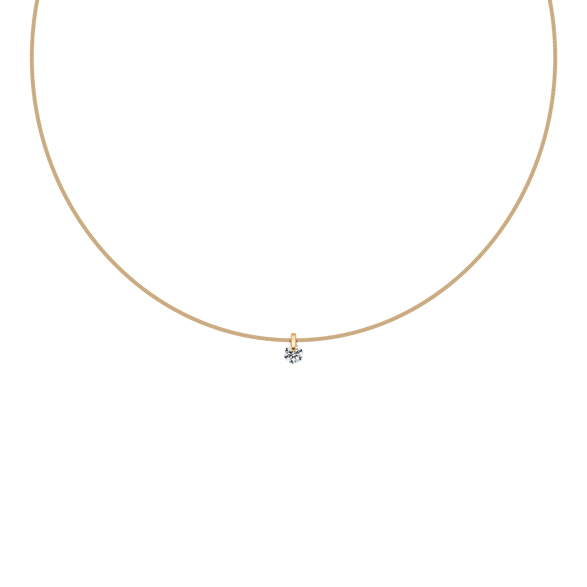 Schaffrath LIBERTÉ Collier - 114_L2N2N_050_GW (GW) aus Gelbgold, Platin mit Diamant