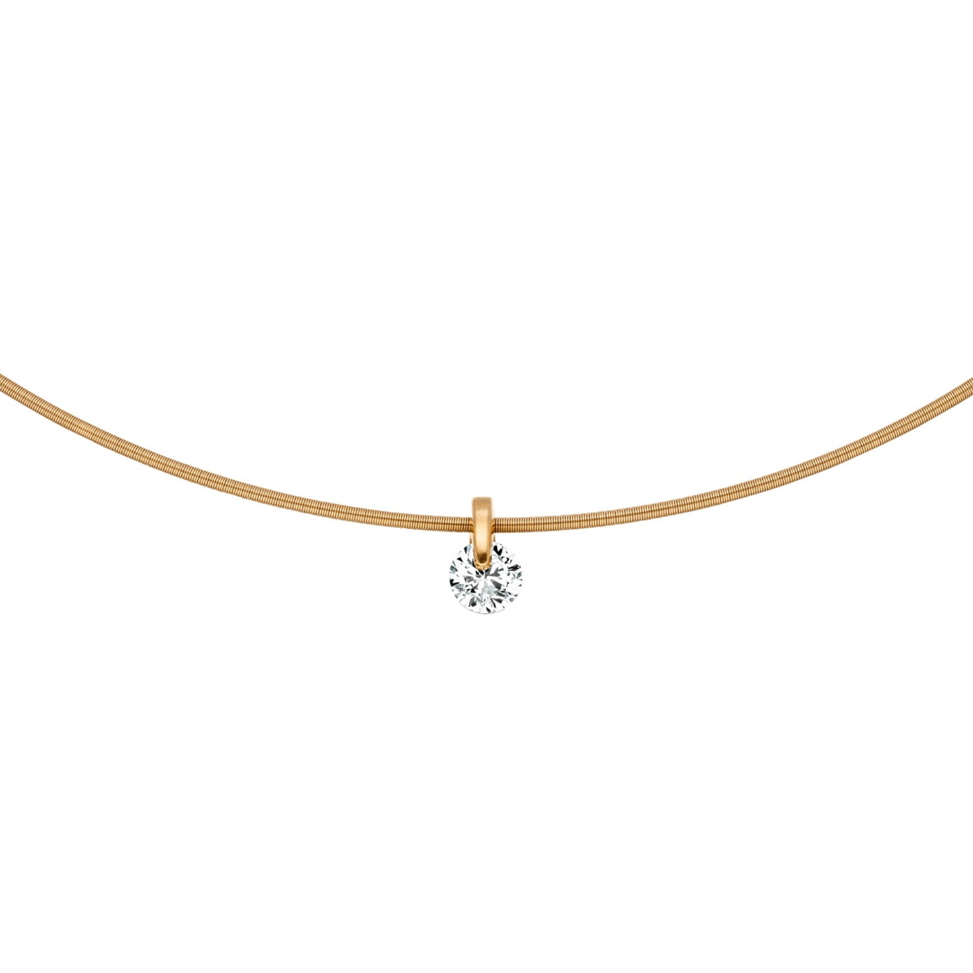 Schaffrath LIBERTÉ Collier - 114_L2N2N_020_GW (GW) aus Gelbgold, Platin mit Diamant