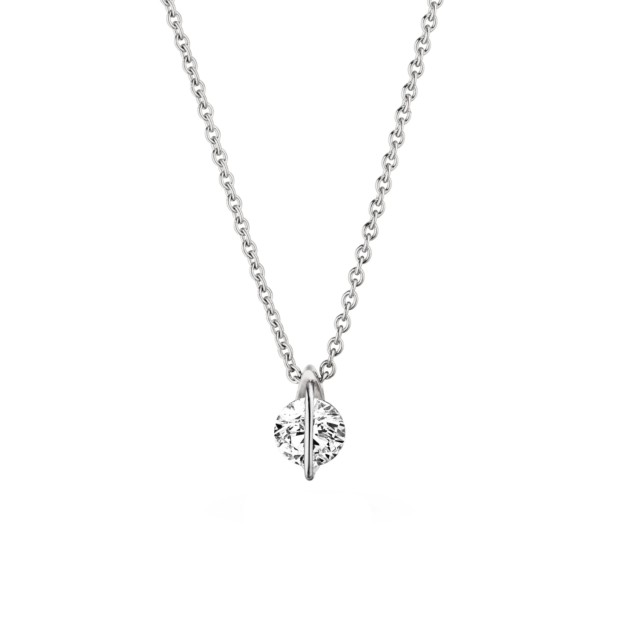 Schaffrath LIBERTÉ Collier - 214_LN002_40_WW (WW) aus Weißgold, Platin mit Diamant