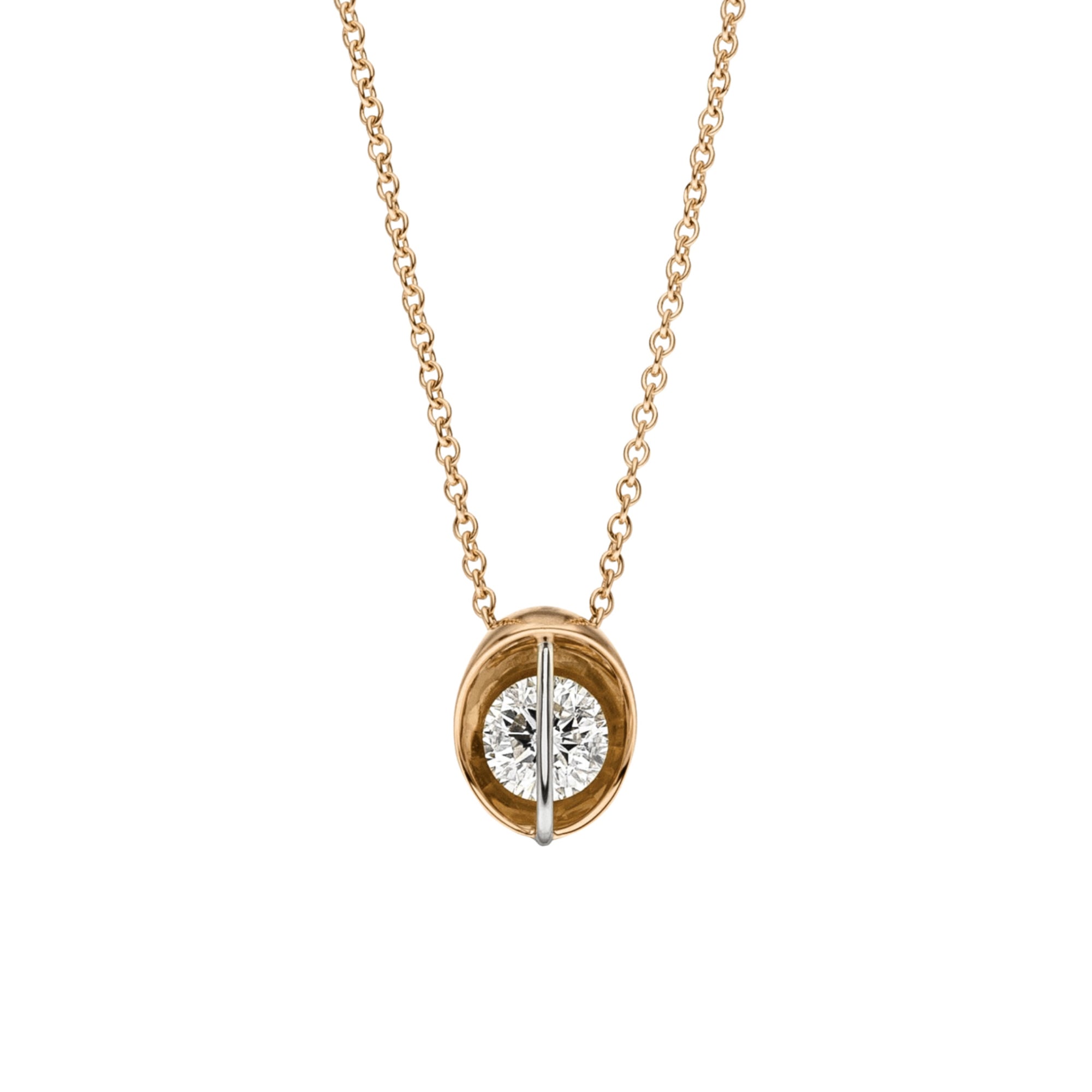 Schaffrath LIBERTÉ Collier - 754_L1061_40_RW (RW) aus Roségold, Platin mit Diamant