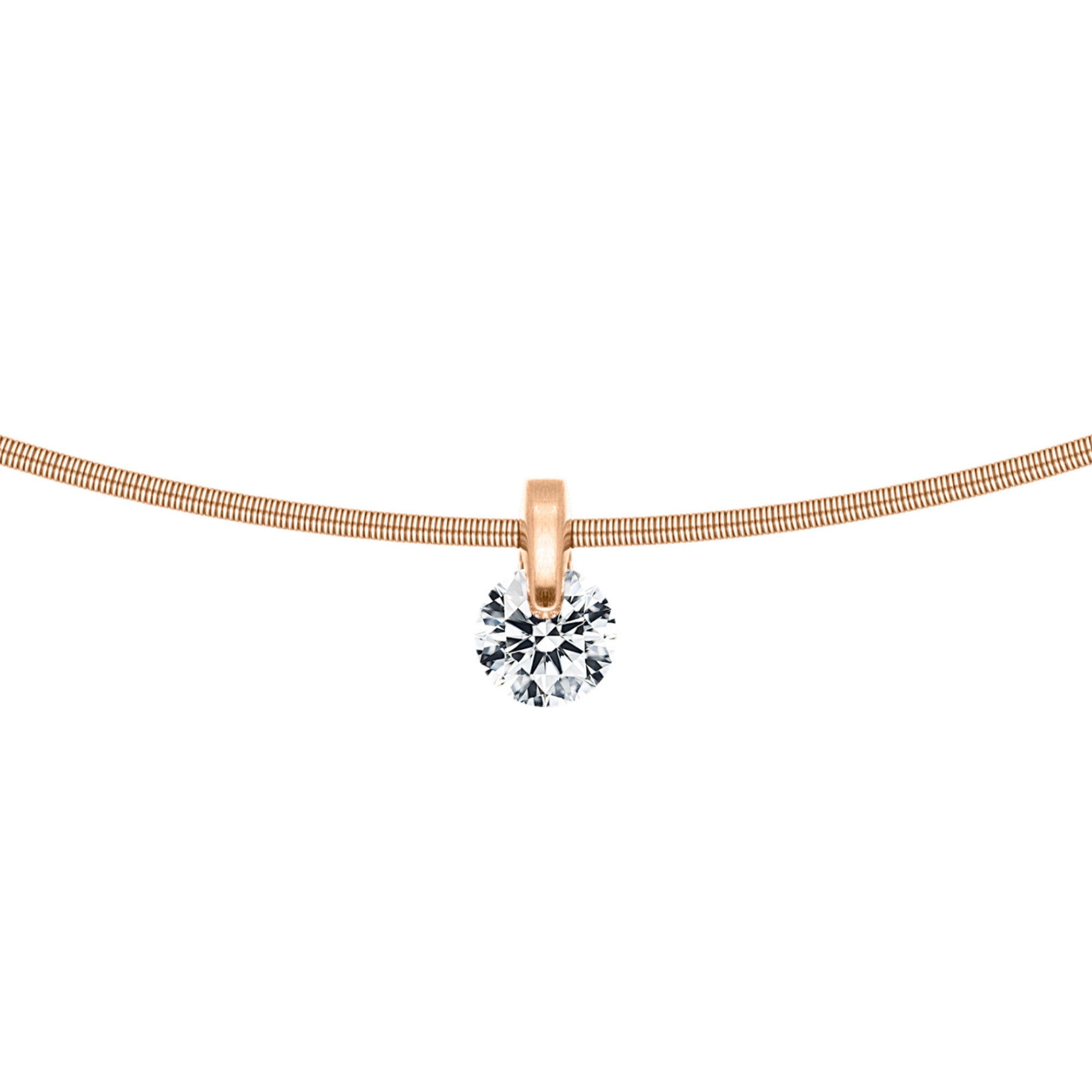 Schaffrath LIBERTÉ Collier - 754_L2N2N_050_RW (RW) aus Roségold, Platin mit Diamant