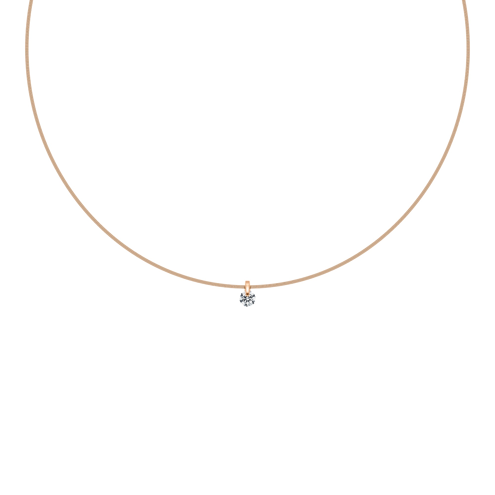 Schaffrath LIBERTÉ Collier - 754_L2N2N_050_RW (RW) aus Roségold, Platin mit Diamant