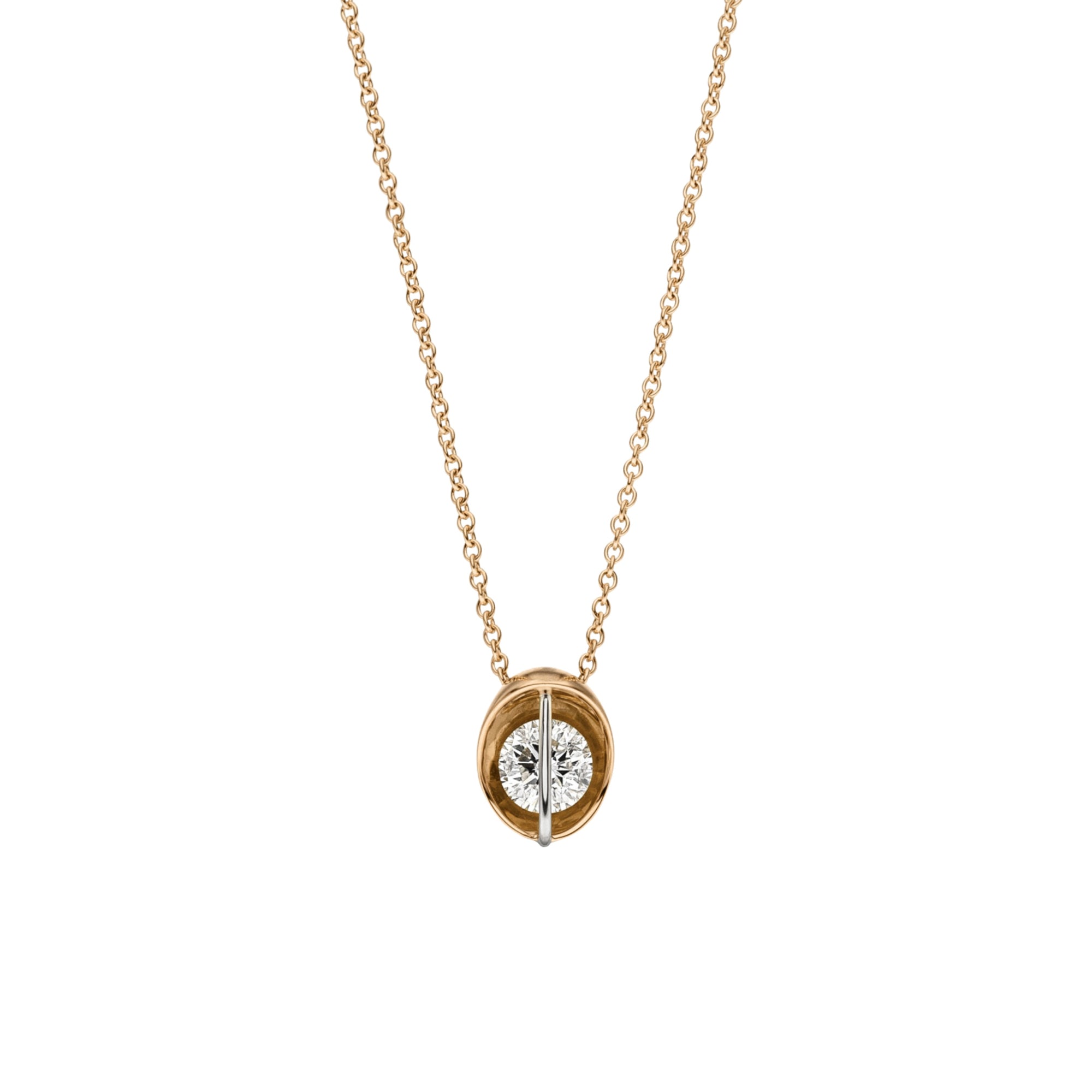 Schaffrath LIBERTÉ Collier - 754_L1061_30_RW (RW) aus Roségold, Platin mit Diamant