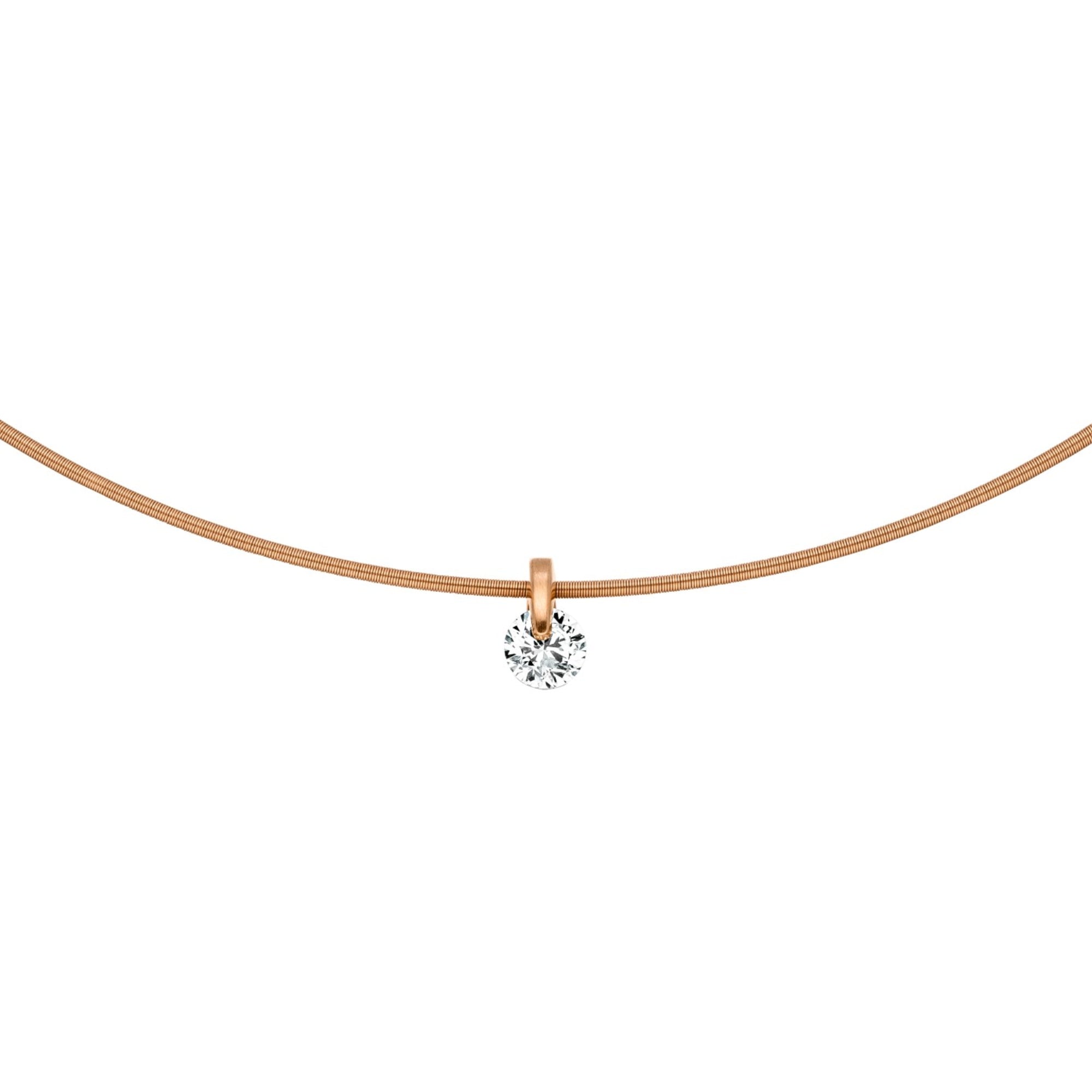 Schaffrath LIBERTÉ Collier - 754_L2N2N_020_RW (RW) aus Roségold, Platin mit Diamant