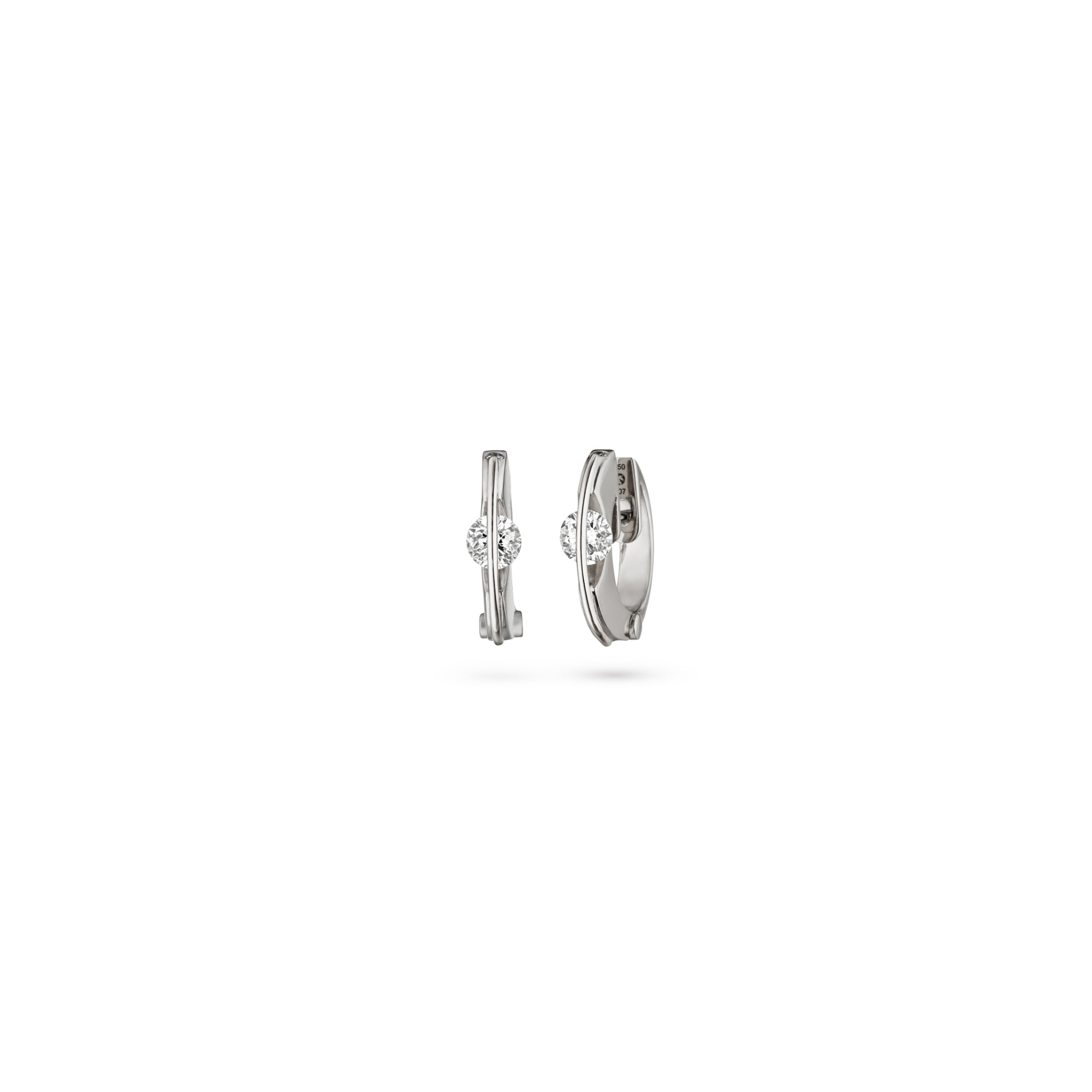 Schaffrath LIBERTÉ Creolen - 217_L1056_50_WW (WW) aus Weißgold, Platin mit Diamant