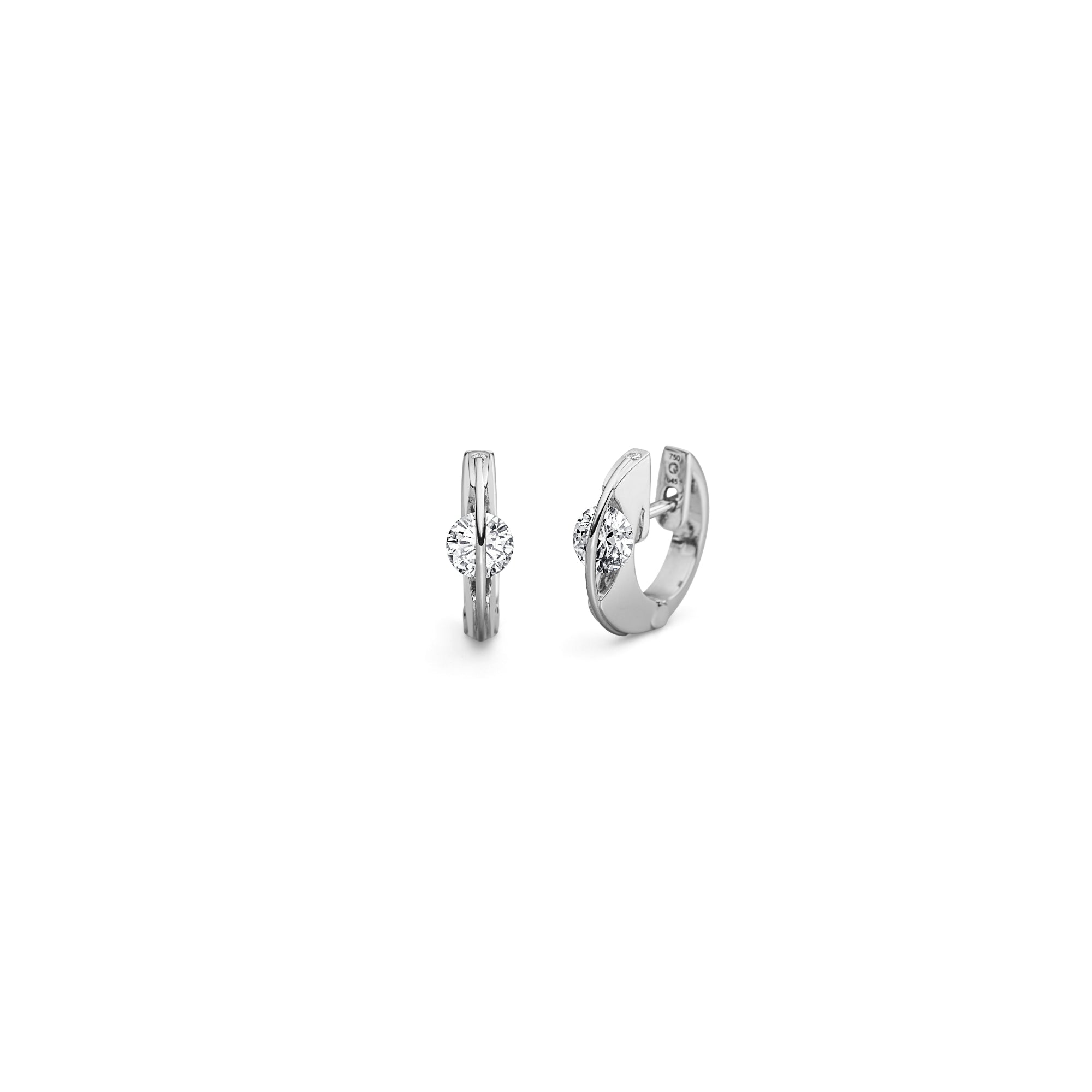 Schaffrath LIBERTÉ Creolen - 217_L1056_60_WW (WW) aus Weißgold, Platin mit Diamant