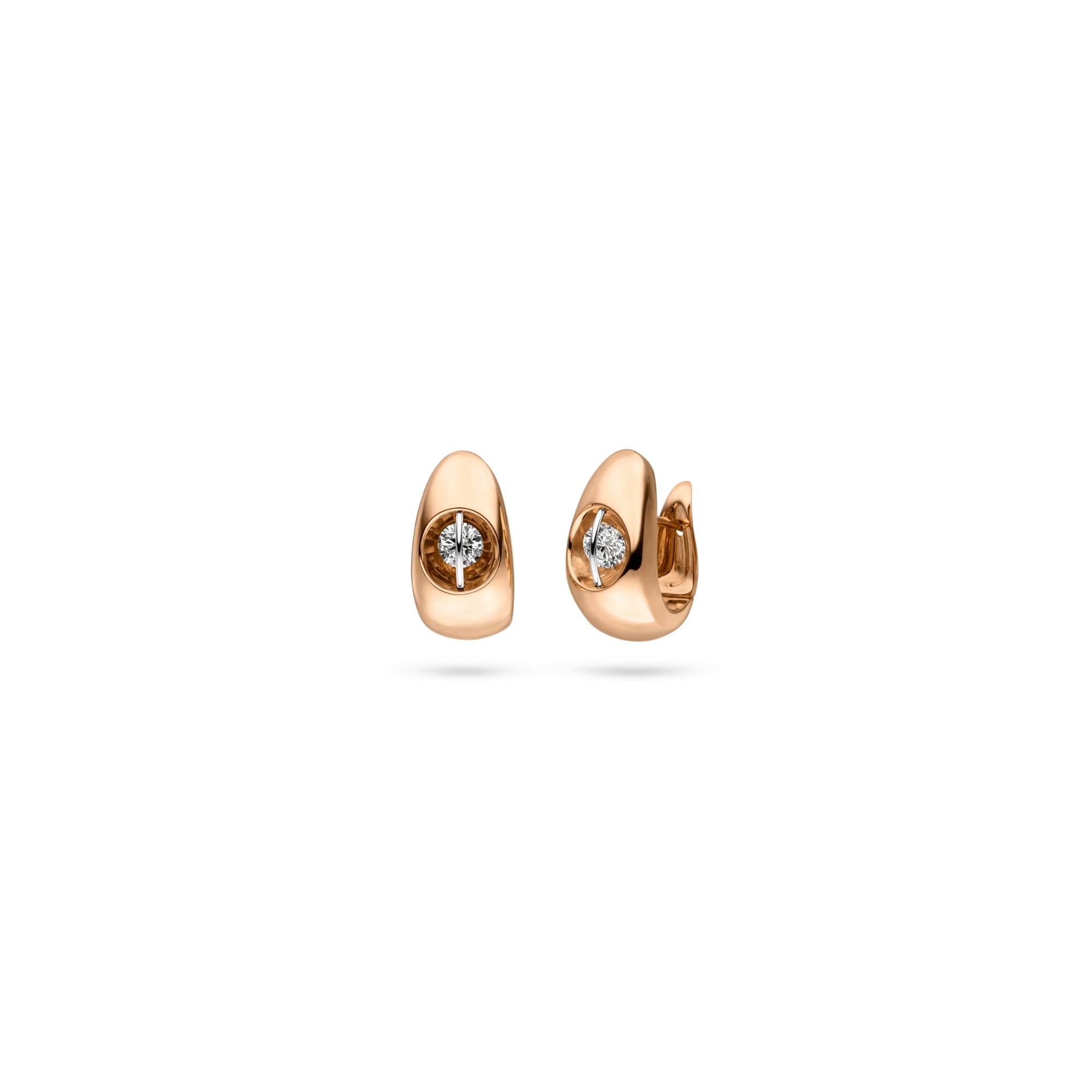 Schaffrath LIBERTÉ Creolen - 757_L1C61_35_RW (RW) aus Roségold, Platin mit Diamant