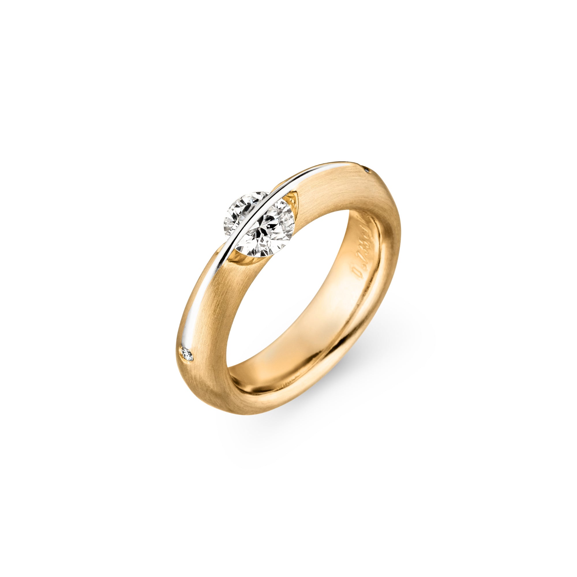 Schaffrath LIBERTÉ Diamantring - 118_L1029_70_GW (GW) aus Gelbgold, Platin mit Diamant